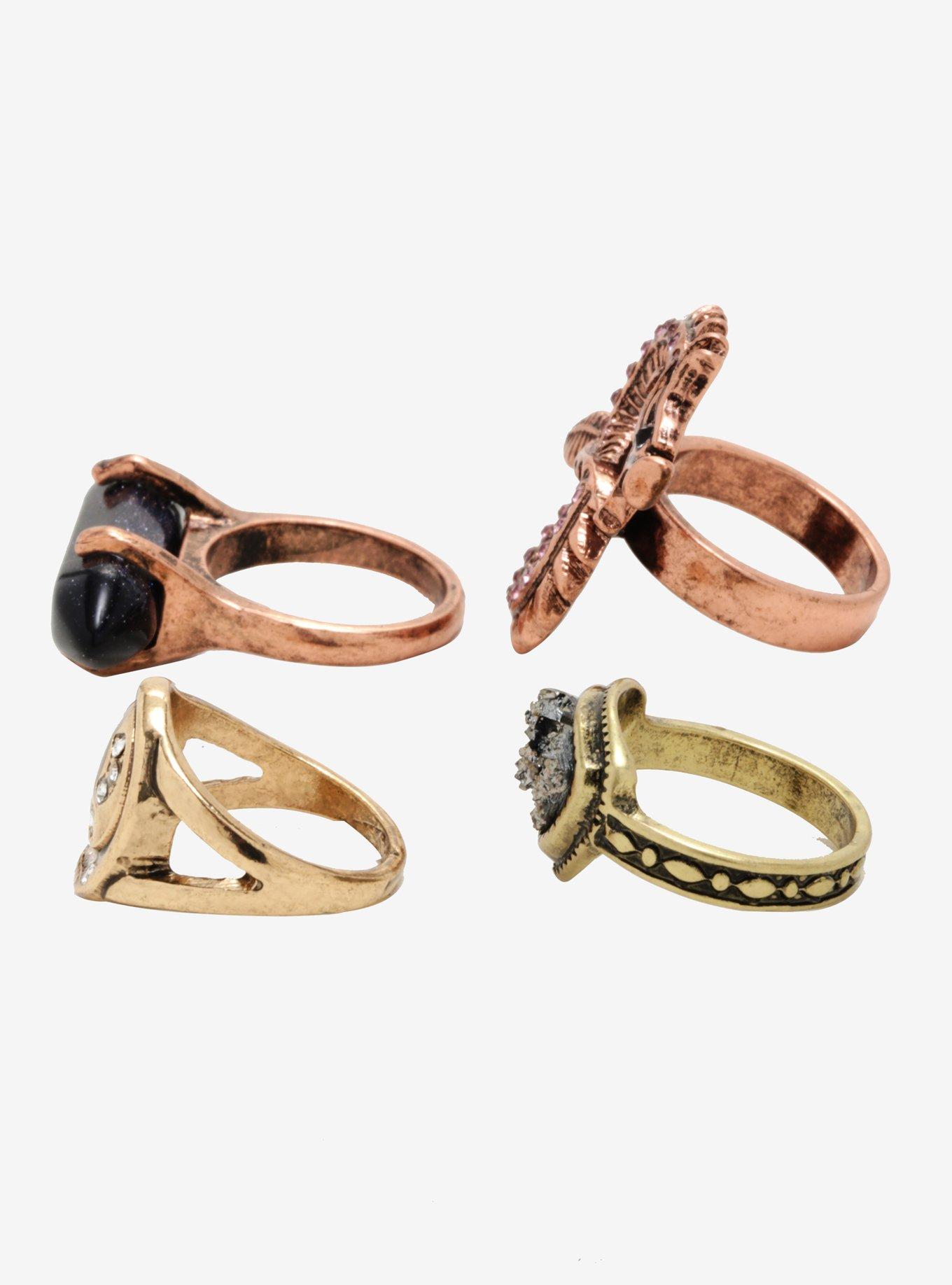 Blackheart Dragon Stone Ring Set, , alternate