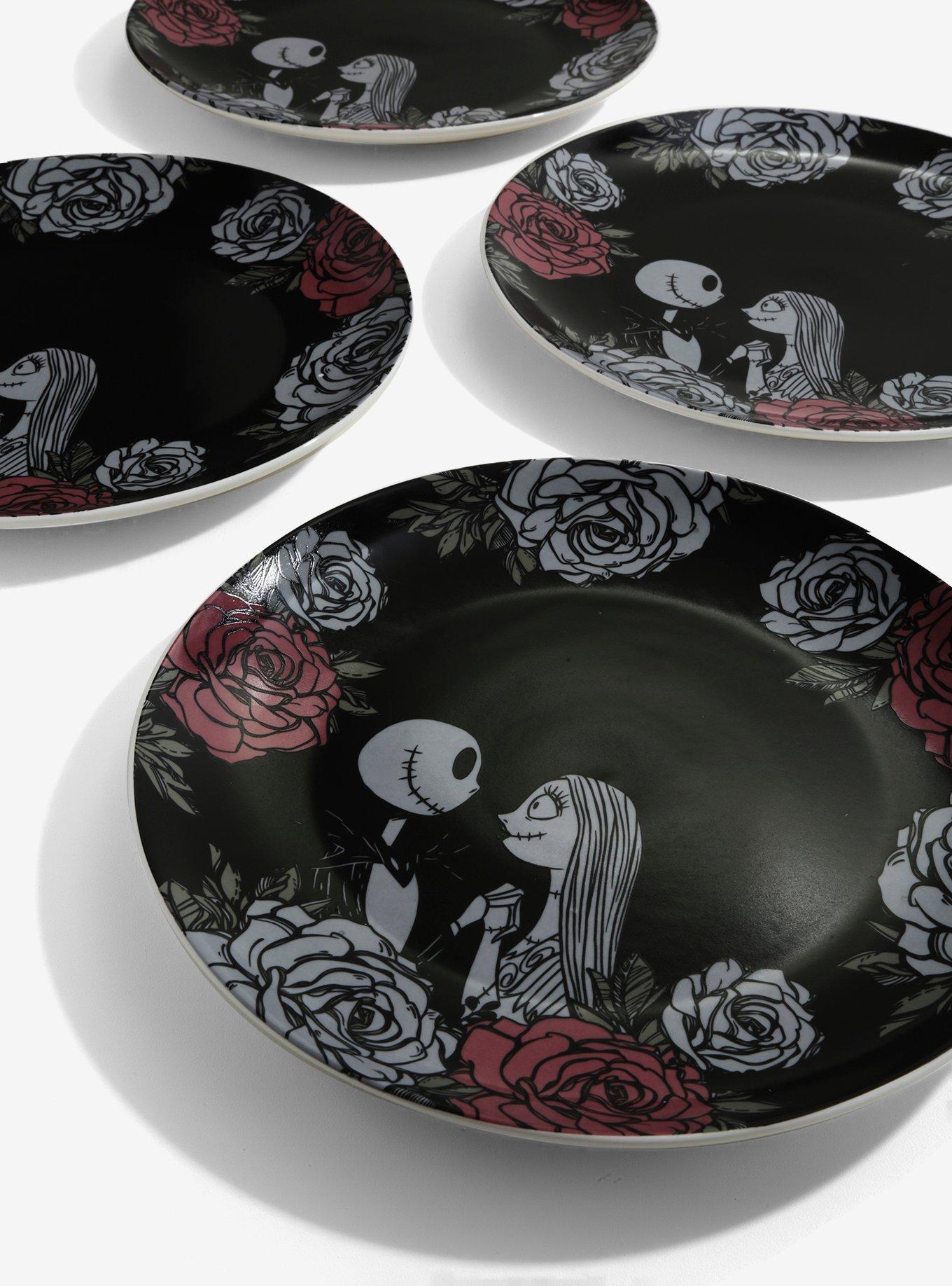 The Nightmare Before Christmas Roses Large Plate Set, , alternate