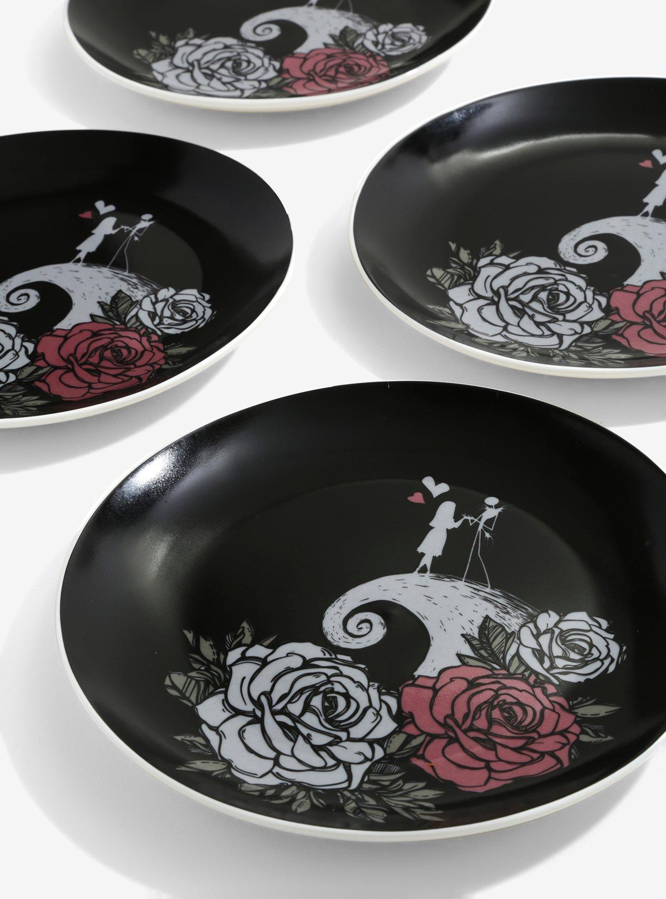 The Nightmare Before Christmas Silhouette Roses Small Plate Set, , alternate
