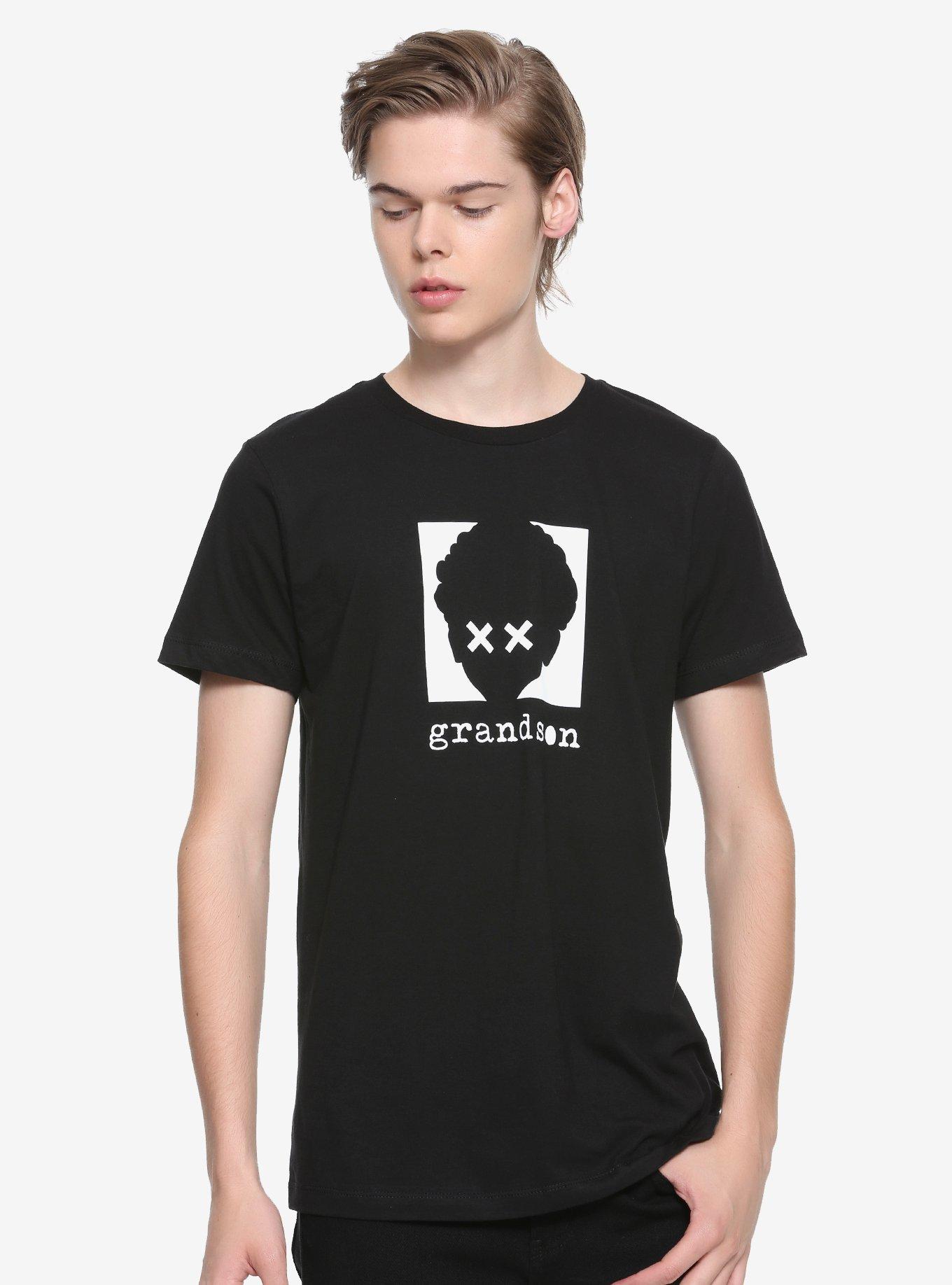 Grandson X Eyes Logo T-Shirt, BLACK, alternate