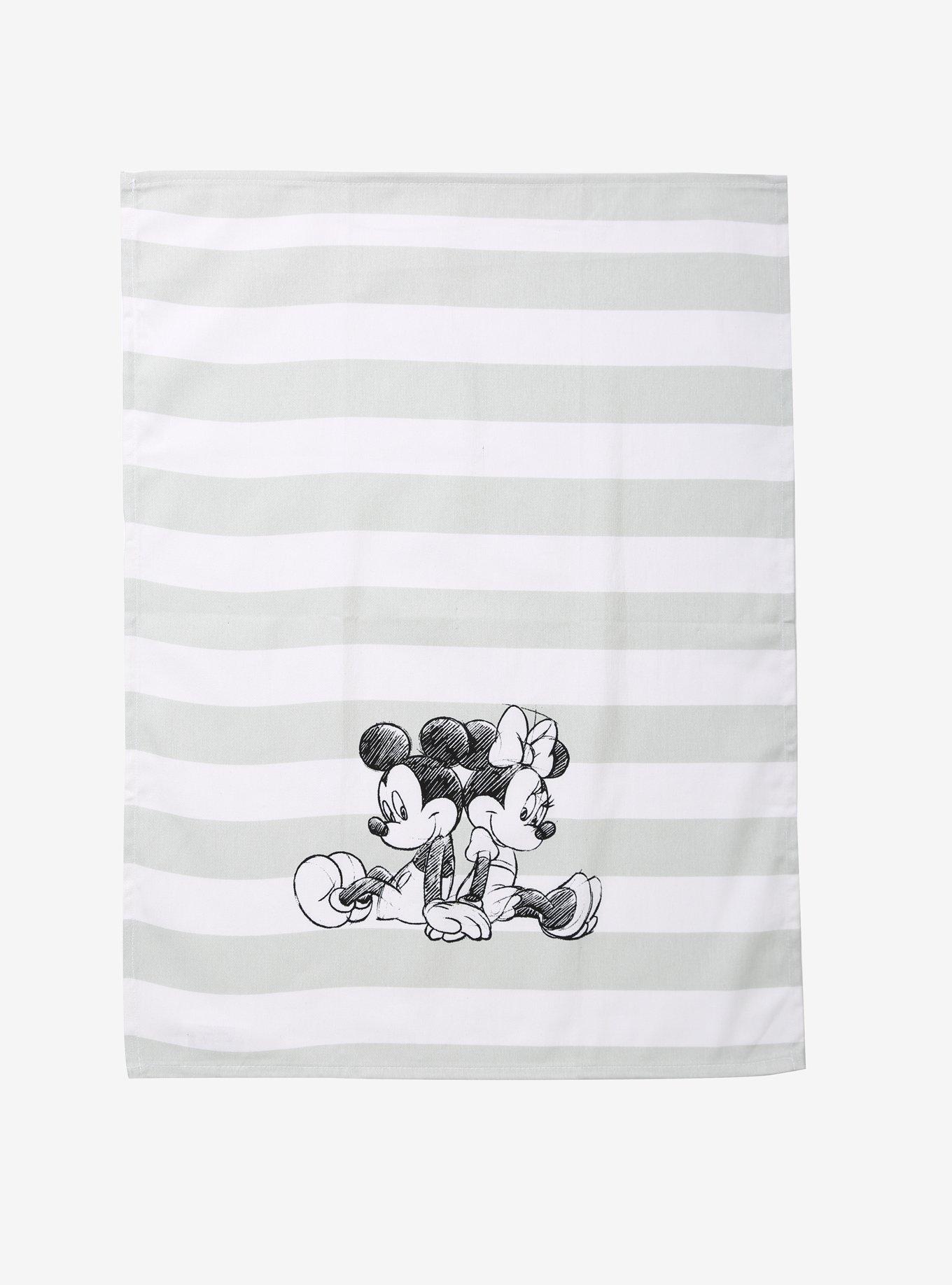 Disney Mickey Mouse & Minnie Mouse Striped Dish Towel Set, , alternate