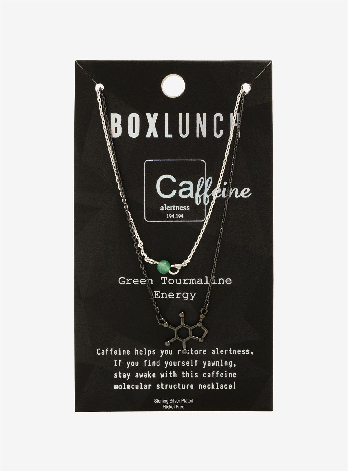 Caffeine Green Tourmaline Molecule Structure Necklace Set - BoxLunch Exclusive, , alternate