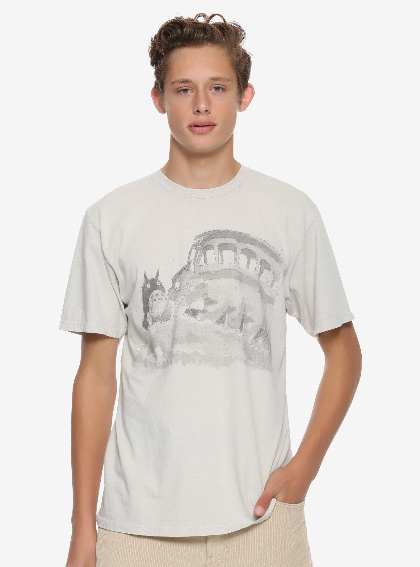 Studio Ghibli My Neighbor Totoro 30th Anniversary Watercolor Catbus T-Shirt, BROWN  SAND, alternate