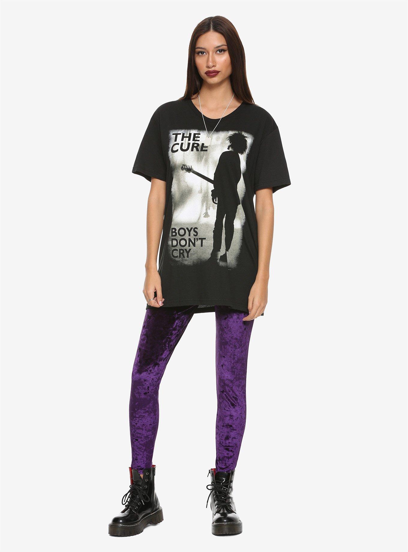 Blackheart Purple Velvet Leggings, , alternate