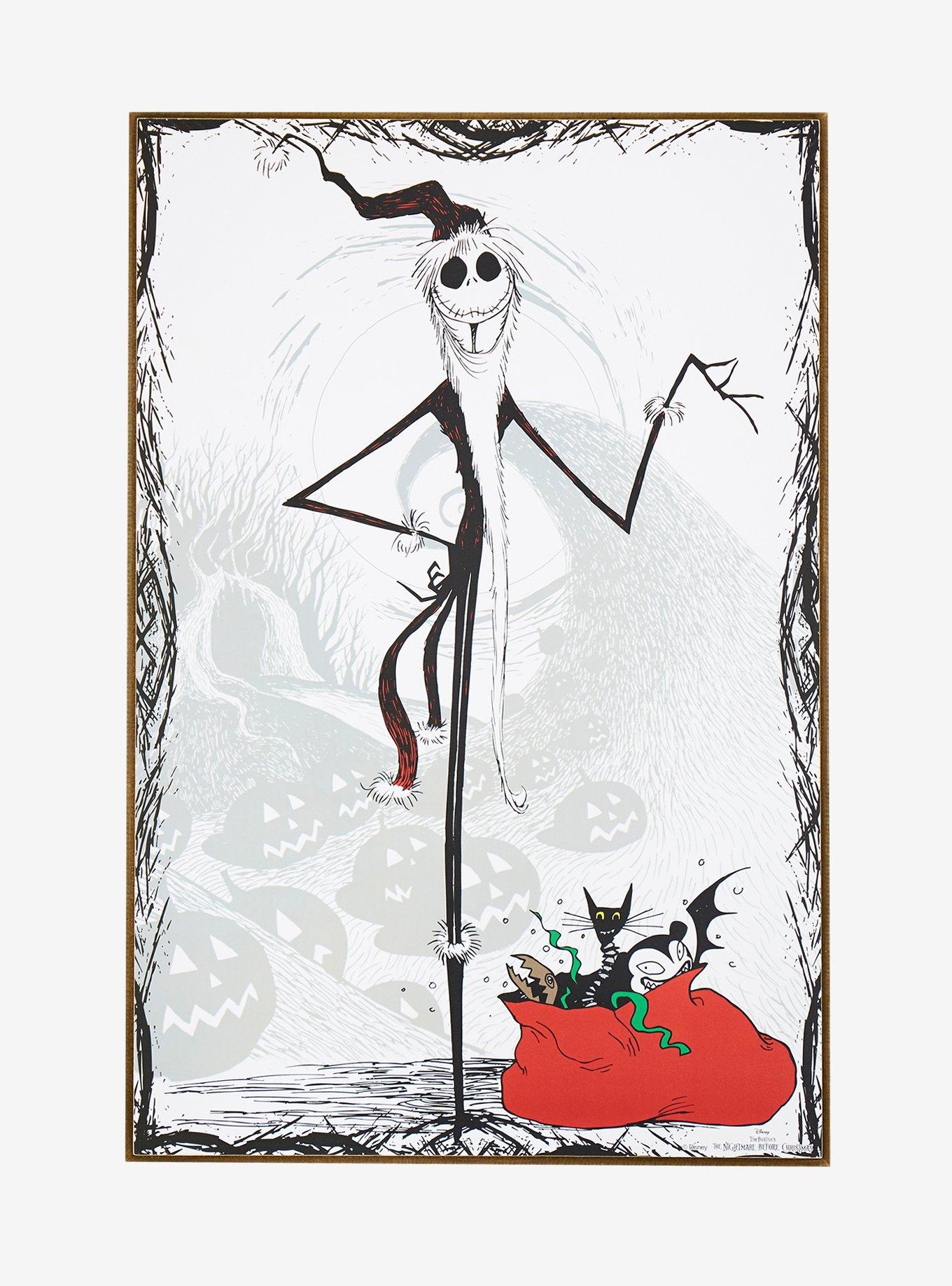 The Nightmare Before Christmas Jack Skellington Santa Wood Wall Art, , alternate