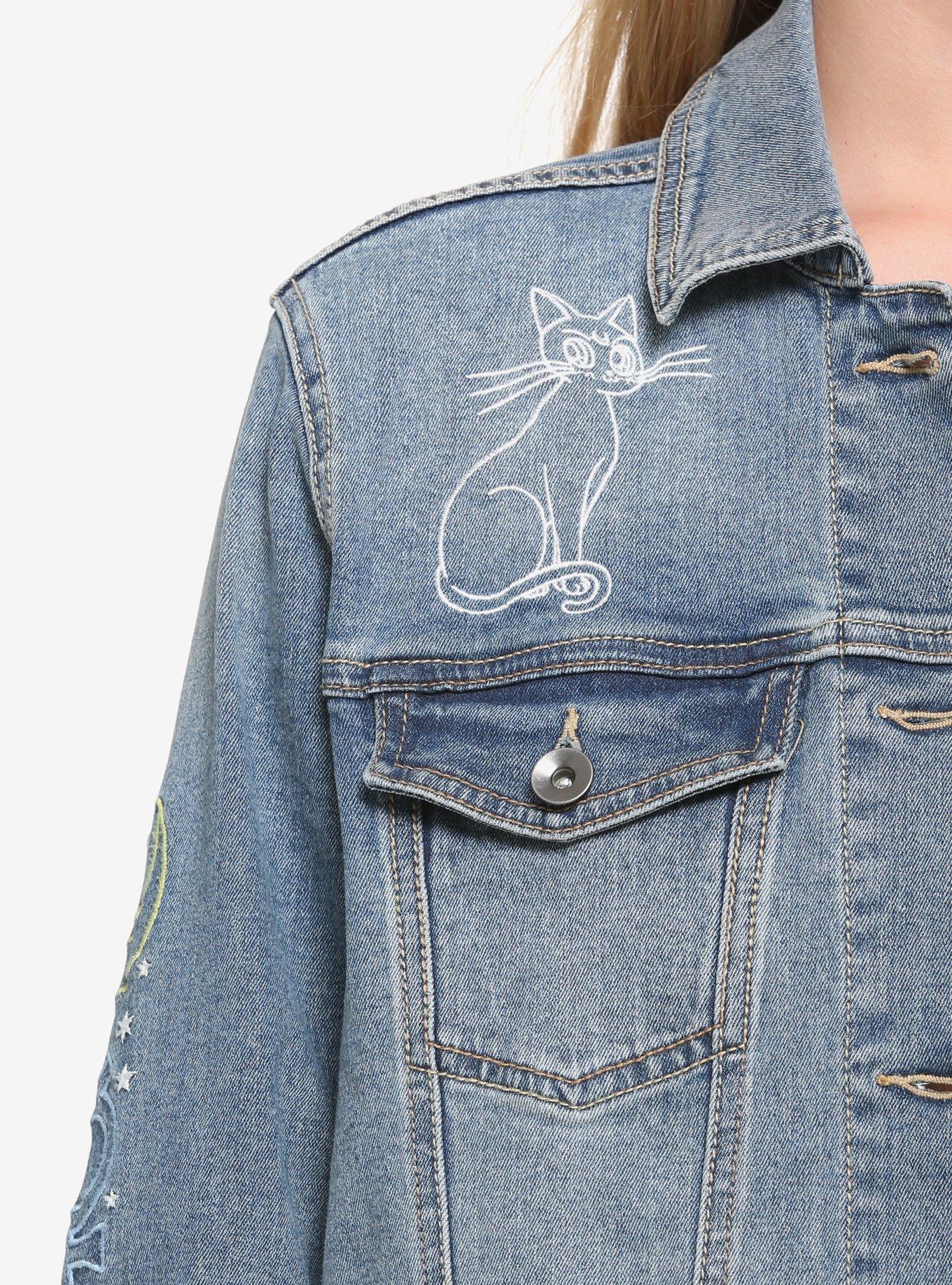 Sailor Moon Silhouette Denim Jacket - BoxLunch Exclusive, , alternate