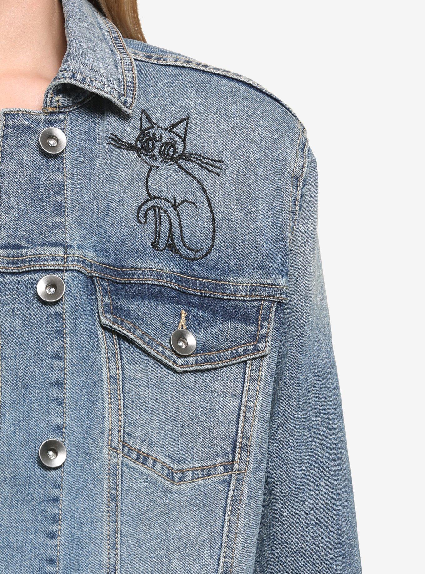 Sailor Moon Silhouette Denim Jacket - BoxLunch Exclusive, , alternate