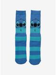 Disney Lilo & Stitch Face Striped Crew Socks - BoxLunch Exclusive, , alternate