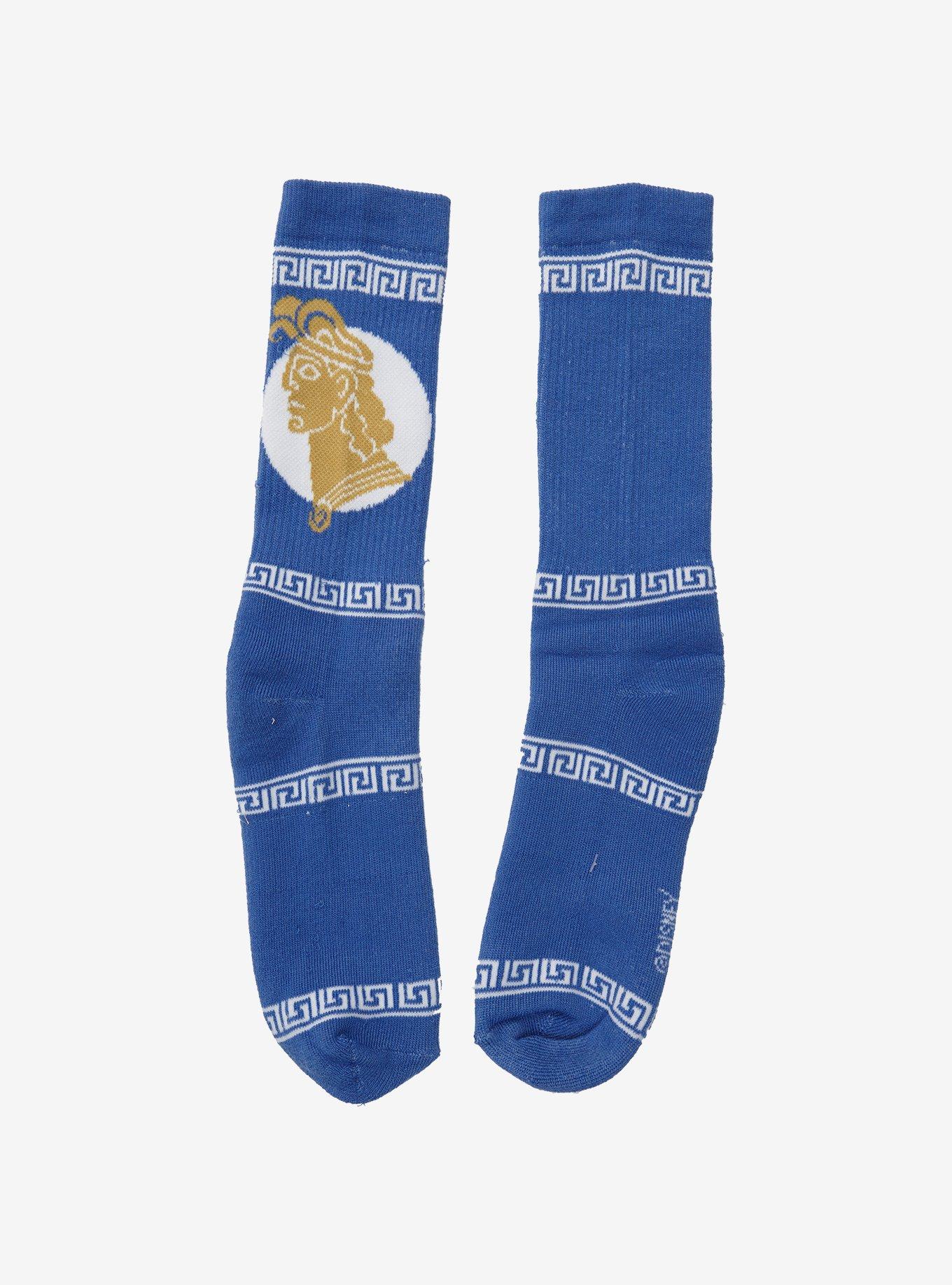 Disney Hercules Pattern Crew Socks - BoxLunch Exclusive, , alternate