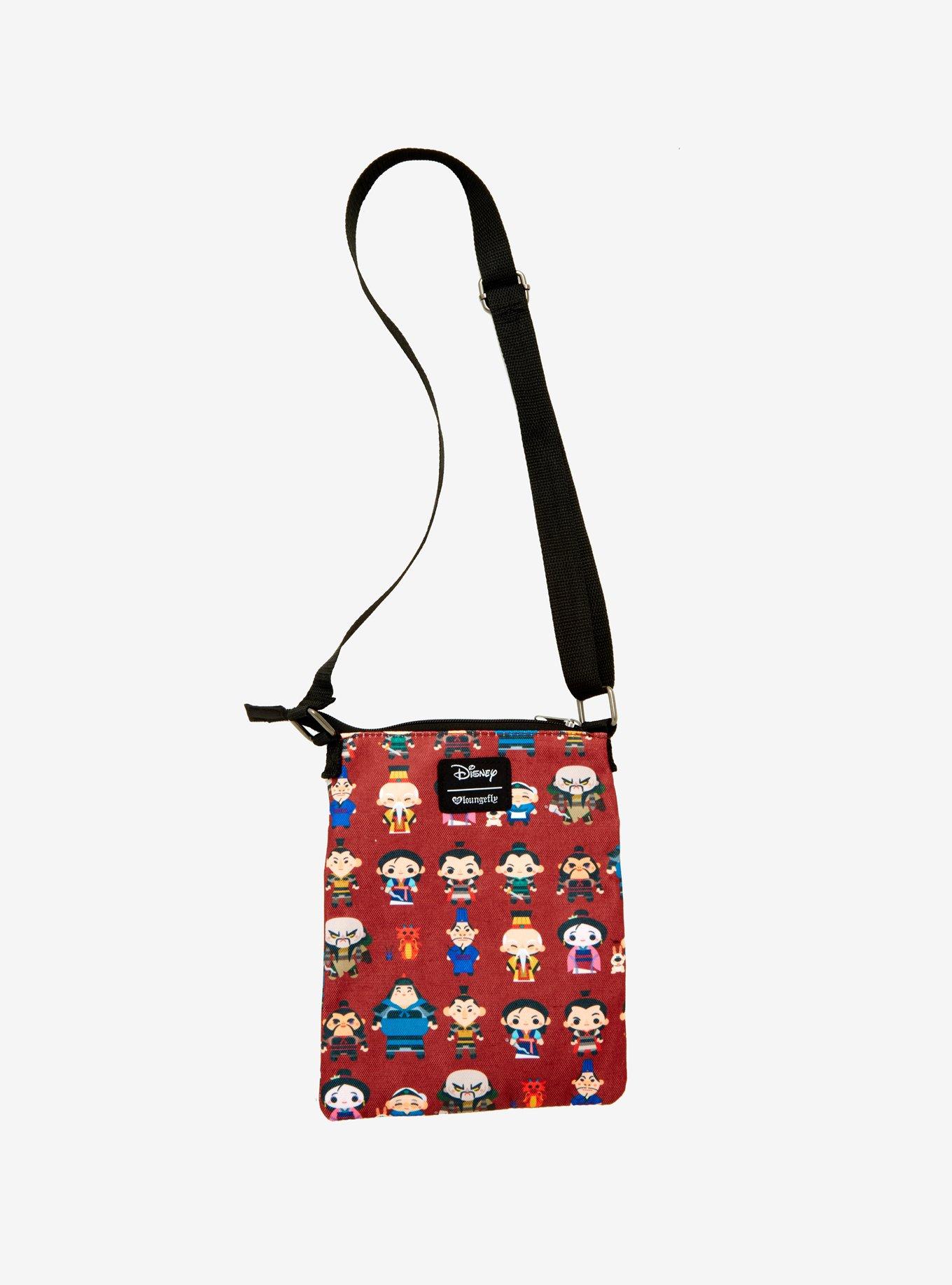Loungefly Disney Mulan Chibi Passport Crossbody Bag, , alternate