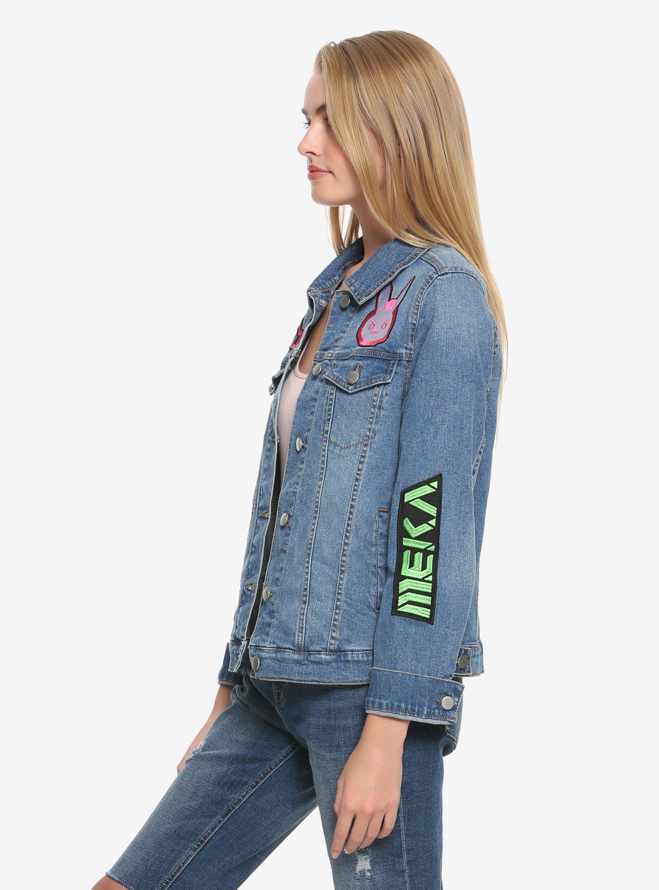 Overwatch D.Va Womens Denim Jacket - BoxLunch Exclusive, , alternate