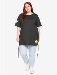 Her Universe Overwatch Mercy Side Lace-Up Girls T-Shirt Plus Size, , alternate