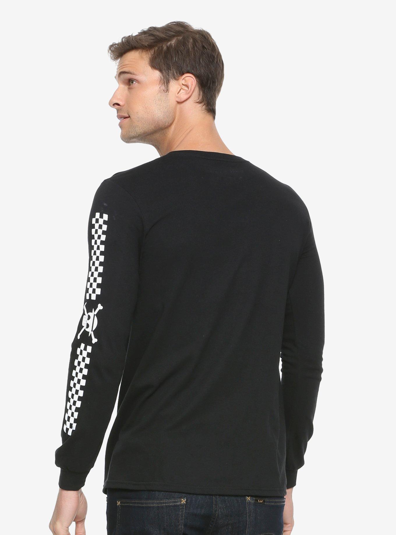 One Piece Checkered Long Sleeve T-Shirt - BoxLunch Exclusive, , alternate