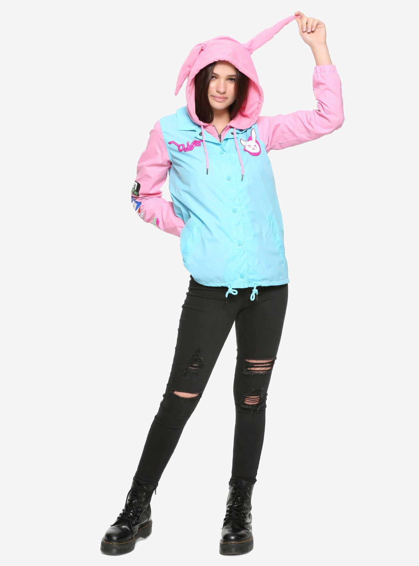 Her Universe Overwatch D.Va Girls Hooded Windbreaker, , alternate