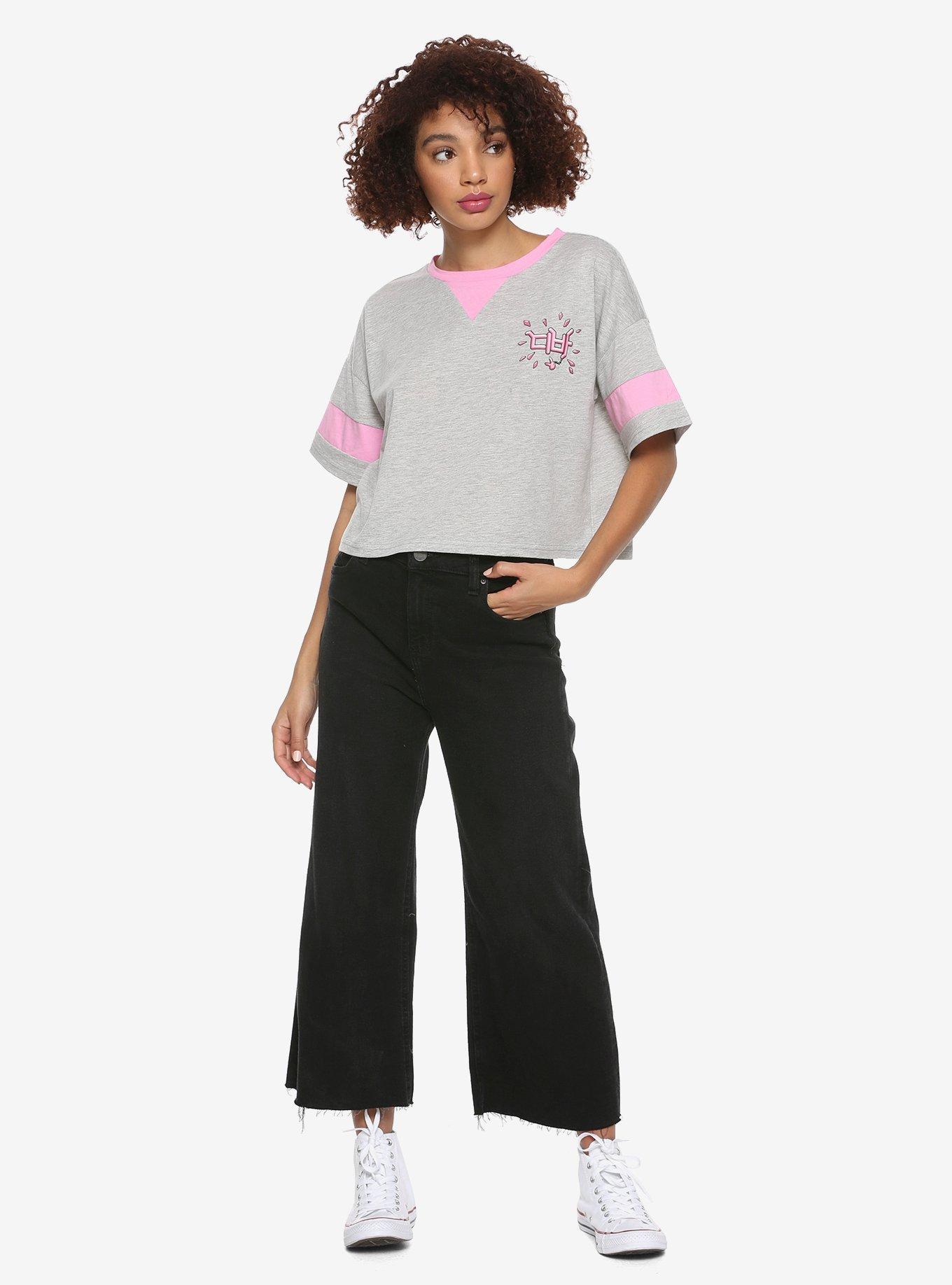 Her Universe Overwatch D.Va Girls Crop T-Shirt, PINK, alternate