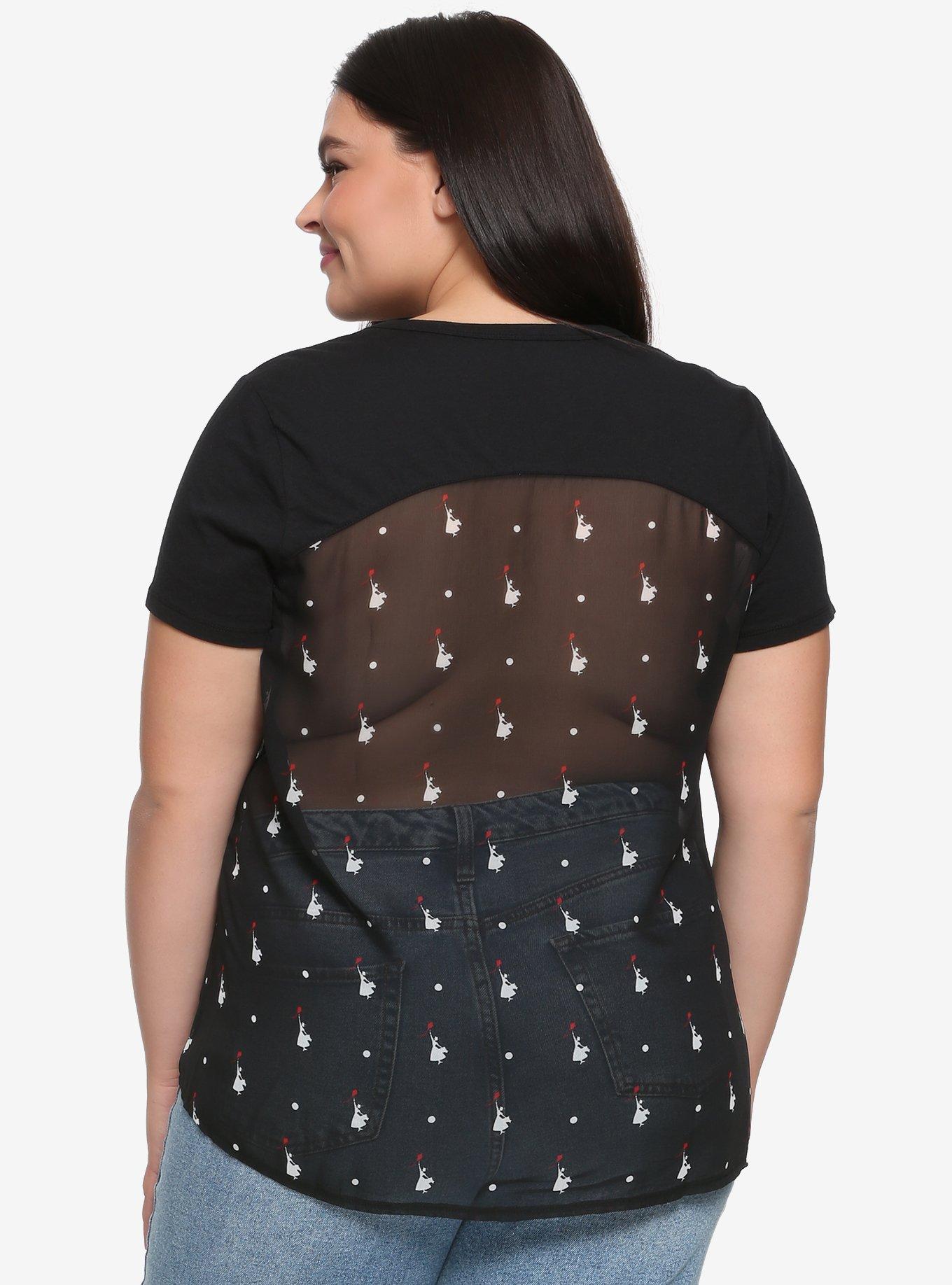 Her Universe Disney Mary Poppins Returns Practically Perfect Chiffon Back Girls Top Plus Size, , alternate