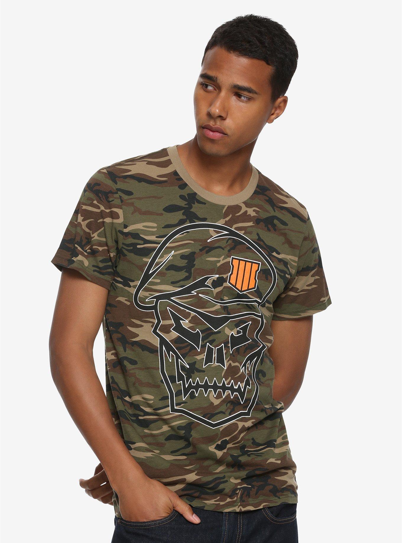 Call Of Duty: Black Ops 4 Camo Skull T-Shirt, , alternate