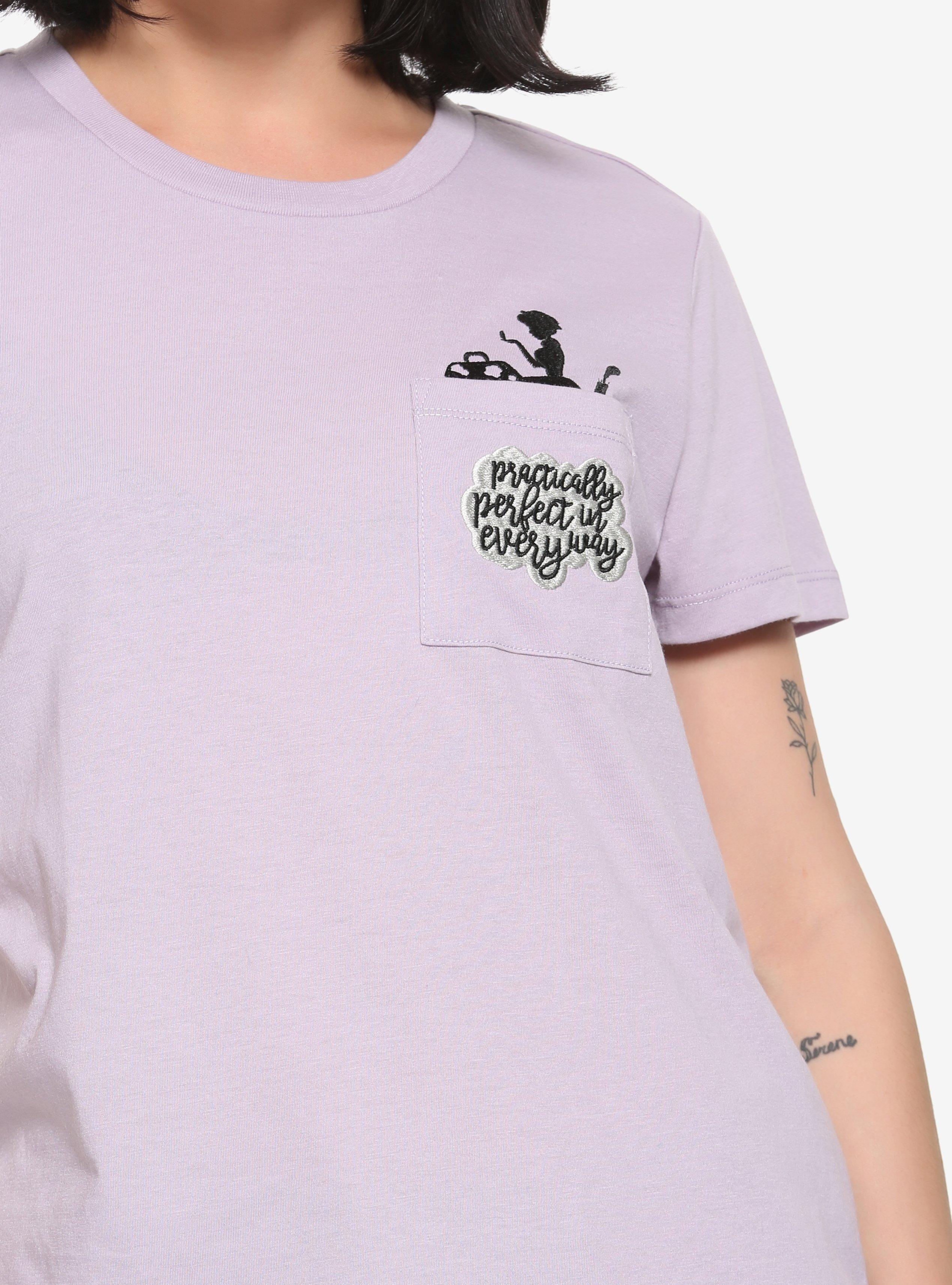 Disney Mary Poppins Returns Practically Perfect Pocket Purple T-Shirt, , alternate
