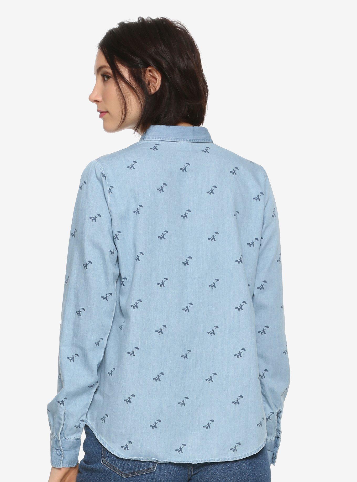 Disney Mary Poppins Practically Perfect Woven Button-Up, , alternate