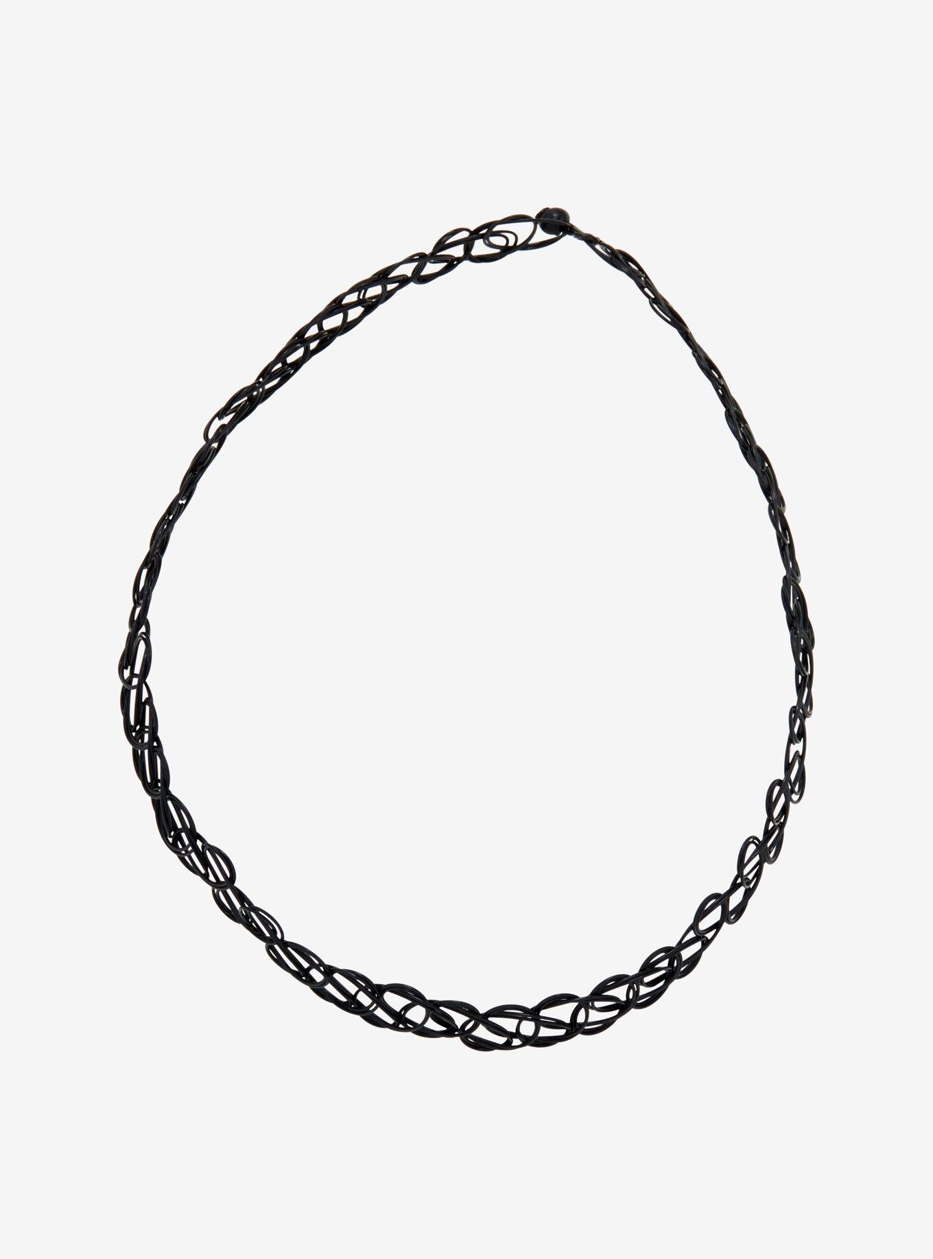 Black Basic Tattoo Choker, , alternate