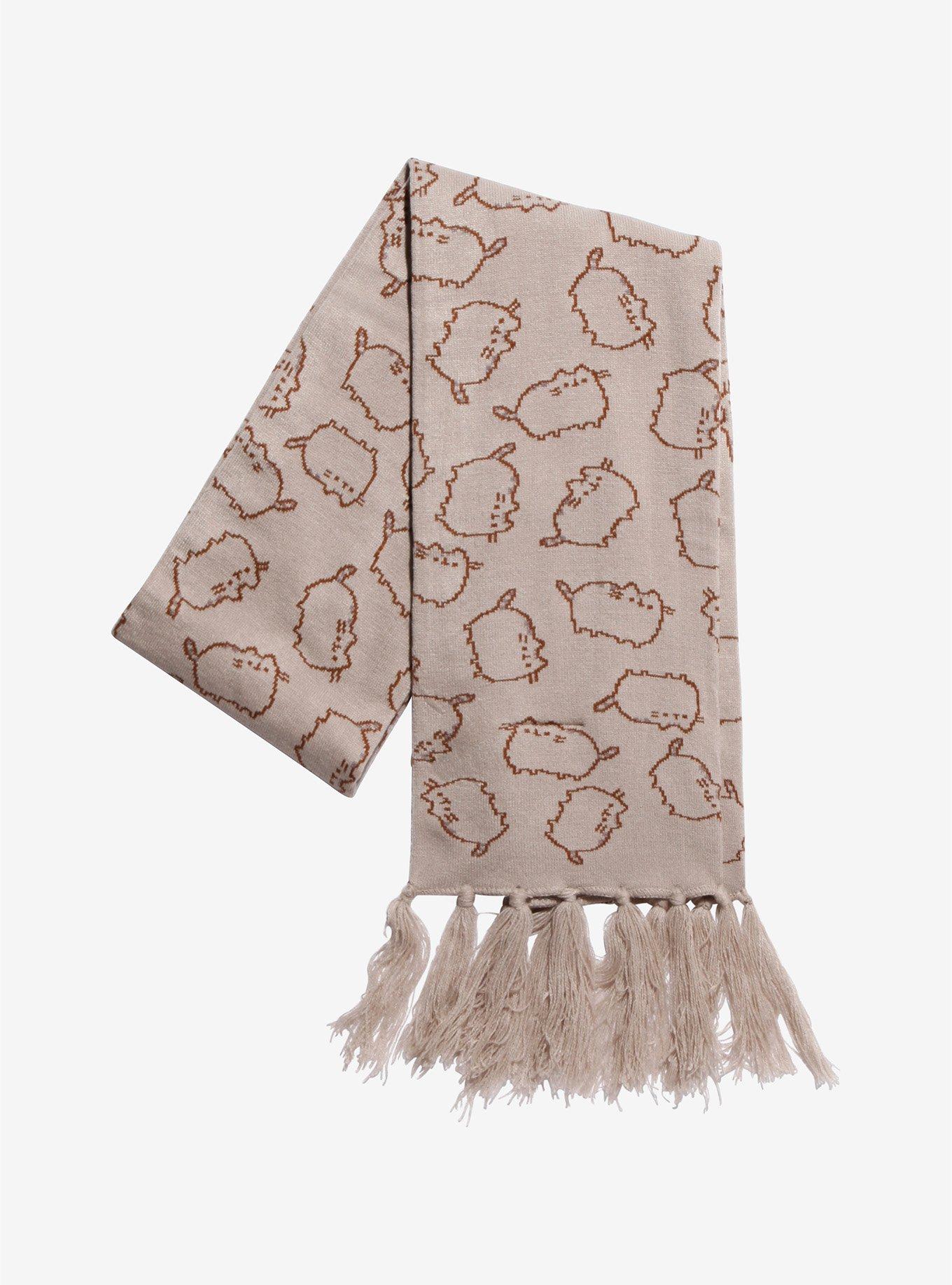 Pusheen Toss Print Knit Scarf, , alternate