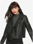 Riverdale Southside Serpents Faux Leather Girls Jacket Hot Topic Exclusive, BLACK, alternate