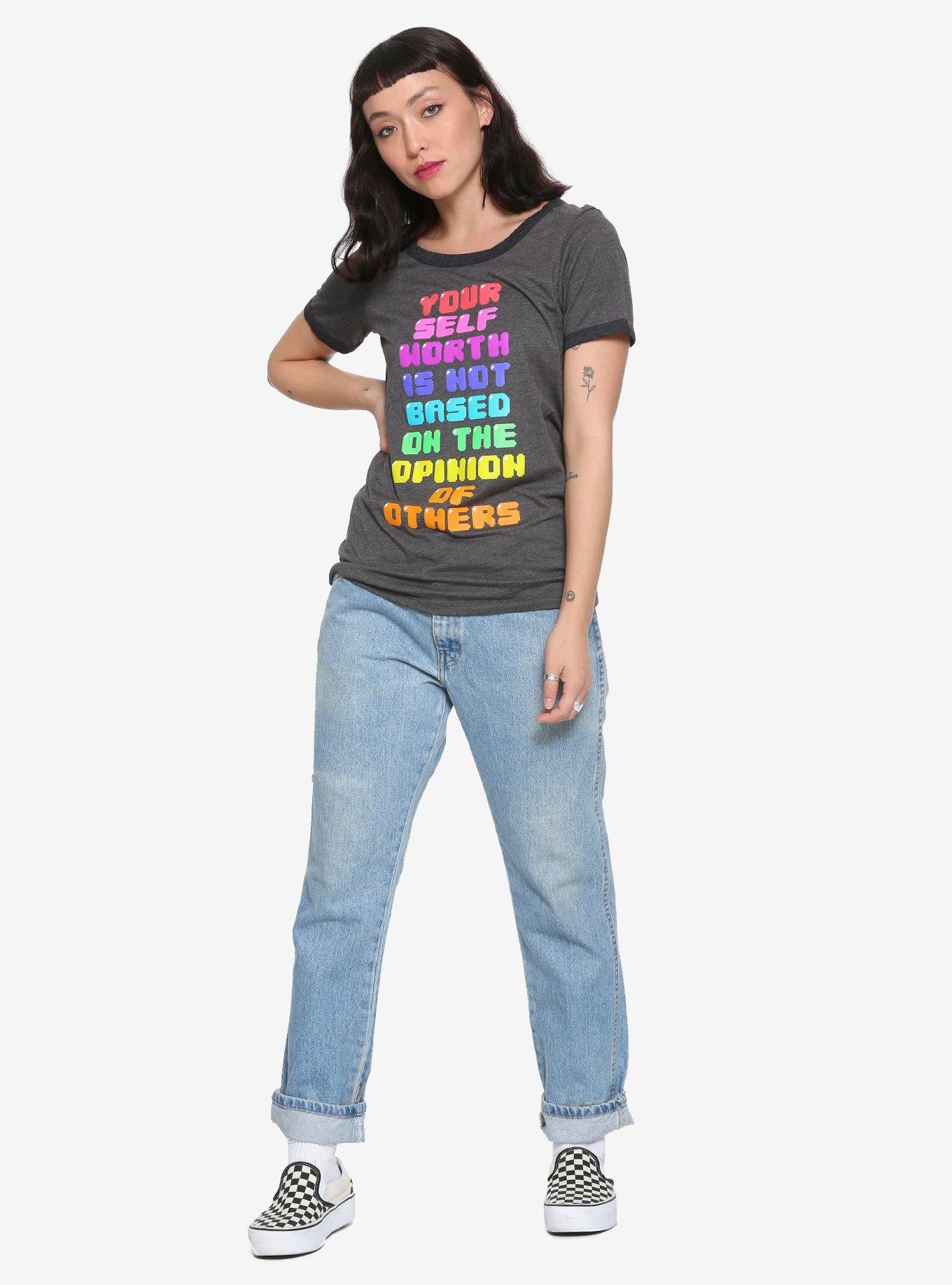 Jessie Paege Rainbow Self Worth Girls T-Shirt Hot Topic Exclusive, , alternate