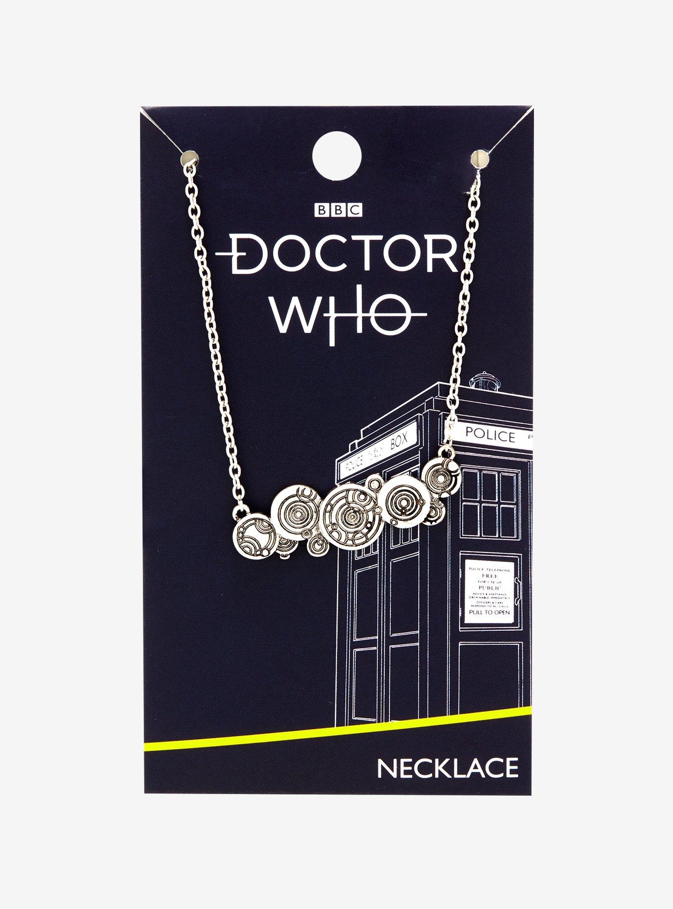 Doctor Who Circular Gallifreyan Plaque Necklace, , alternate