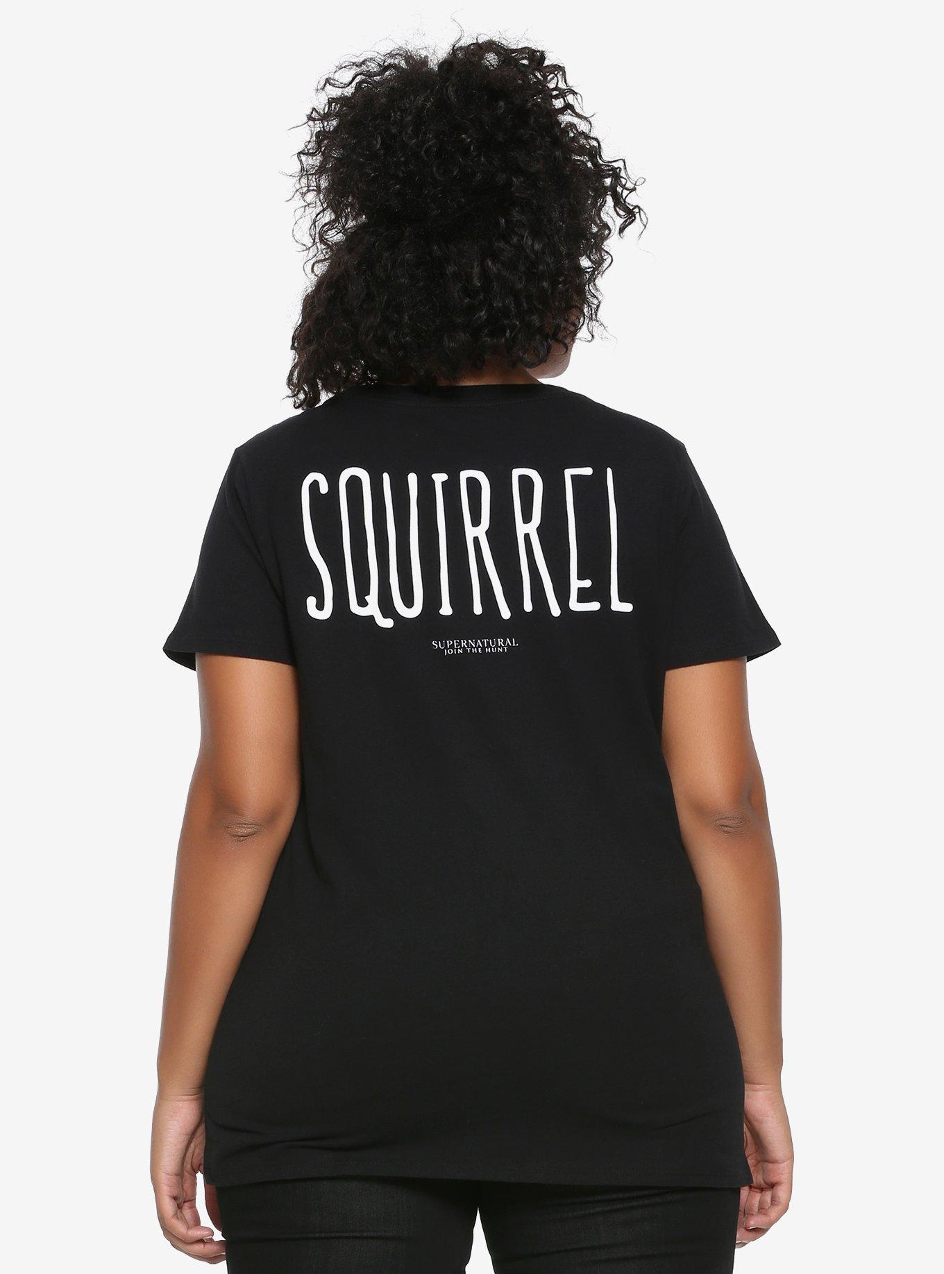 Supernatural Dean Squirrel Girls T-Shirt Plus Size, , alternate