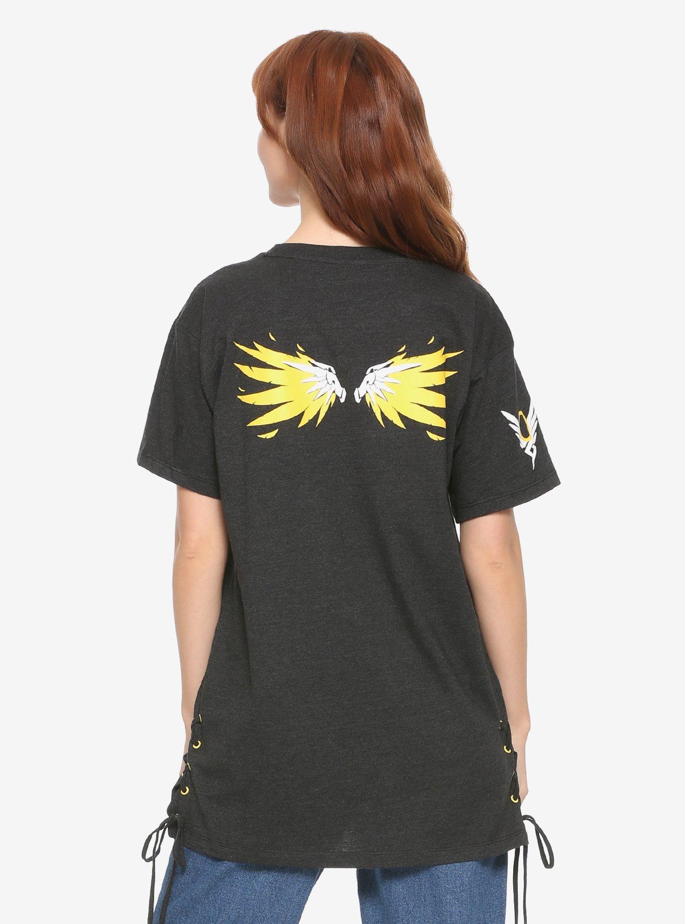 Overwatch Mercy Side Lace-Up T-Shirt, , alternate