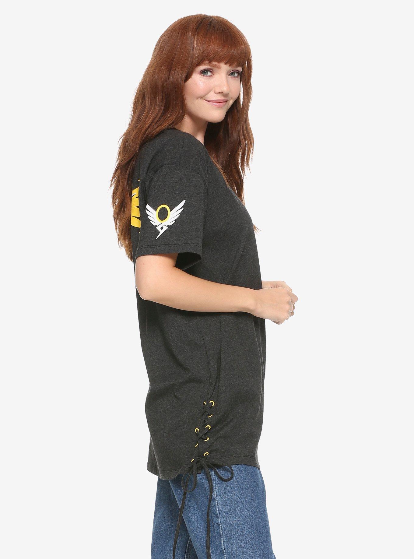Overwatch Mercy Side Lace-Up T-Shirt, , alternate