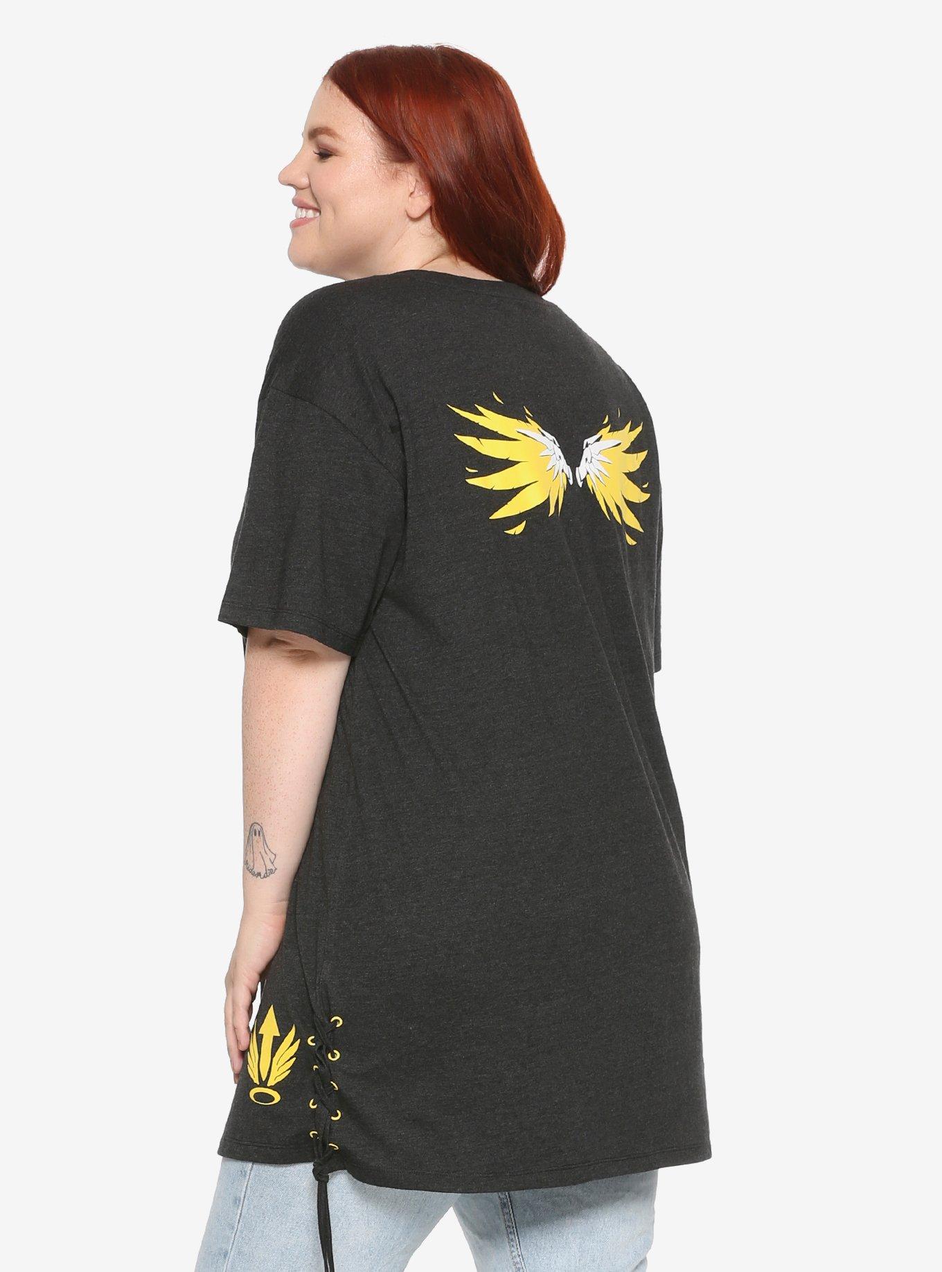 Overwatch Mercy Side Lace-Up T-Shirt Plus Size, , alternate