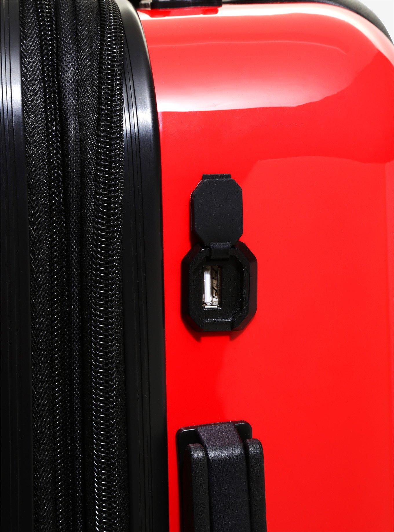 Disney Mickey Mouse Striped 21 Inch Luggage, , alternate