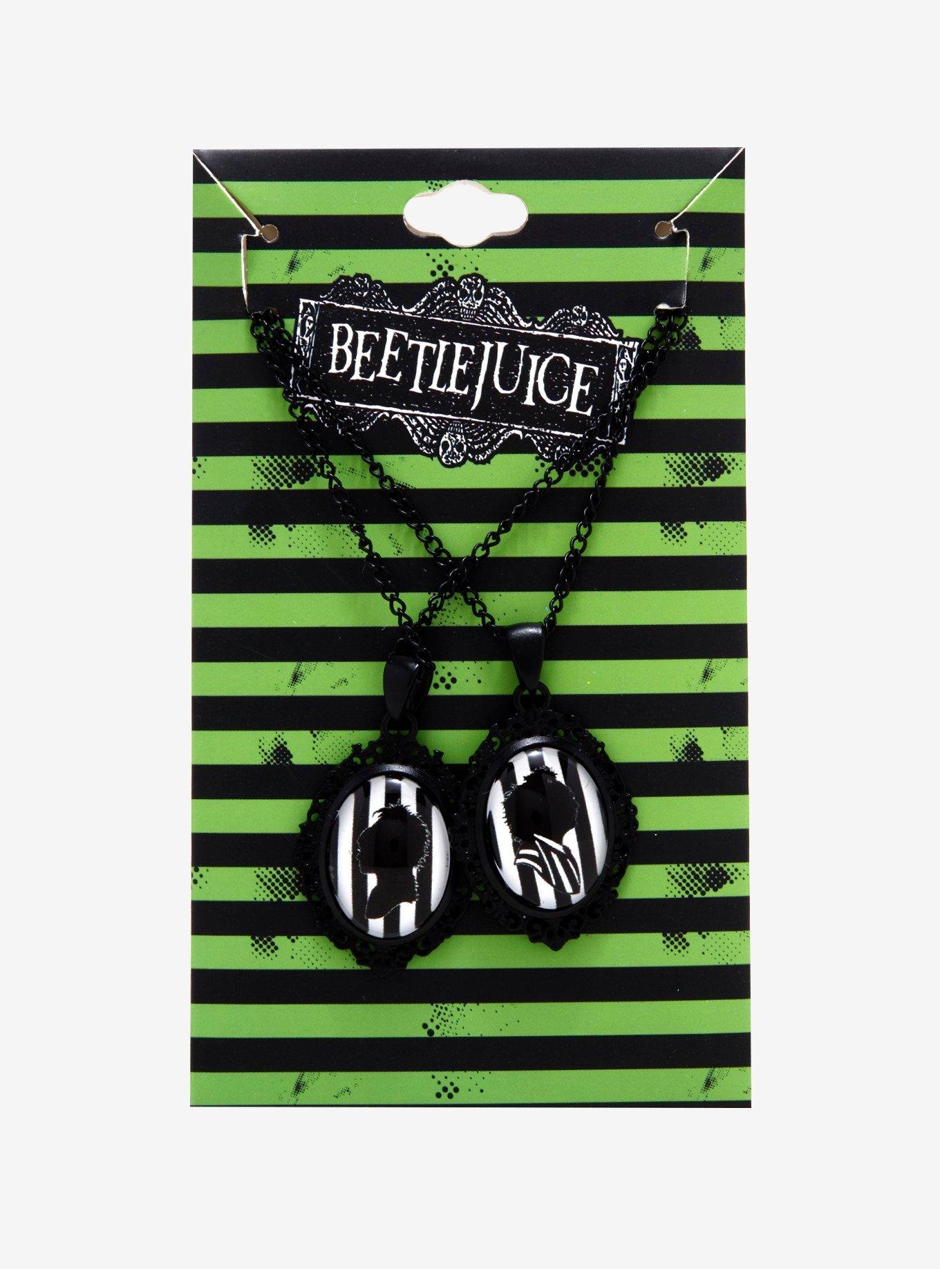 Beetlejuice Lydia Cameo Best Friend Necklace Set