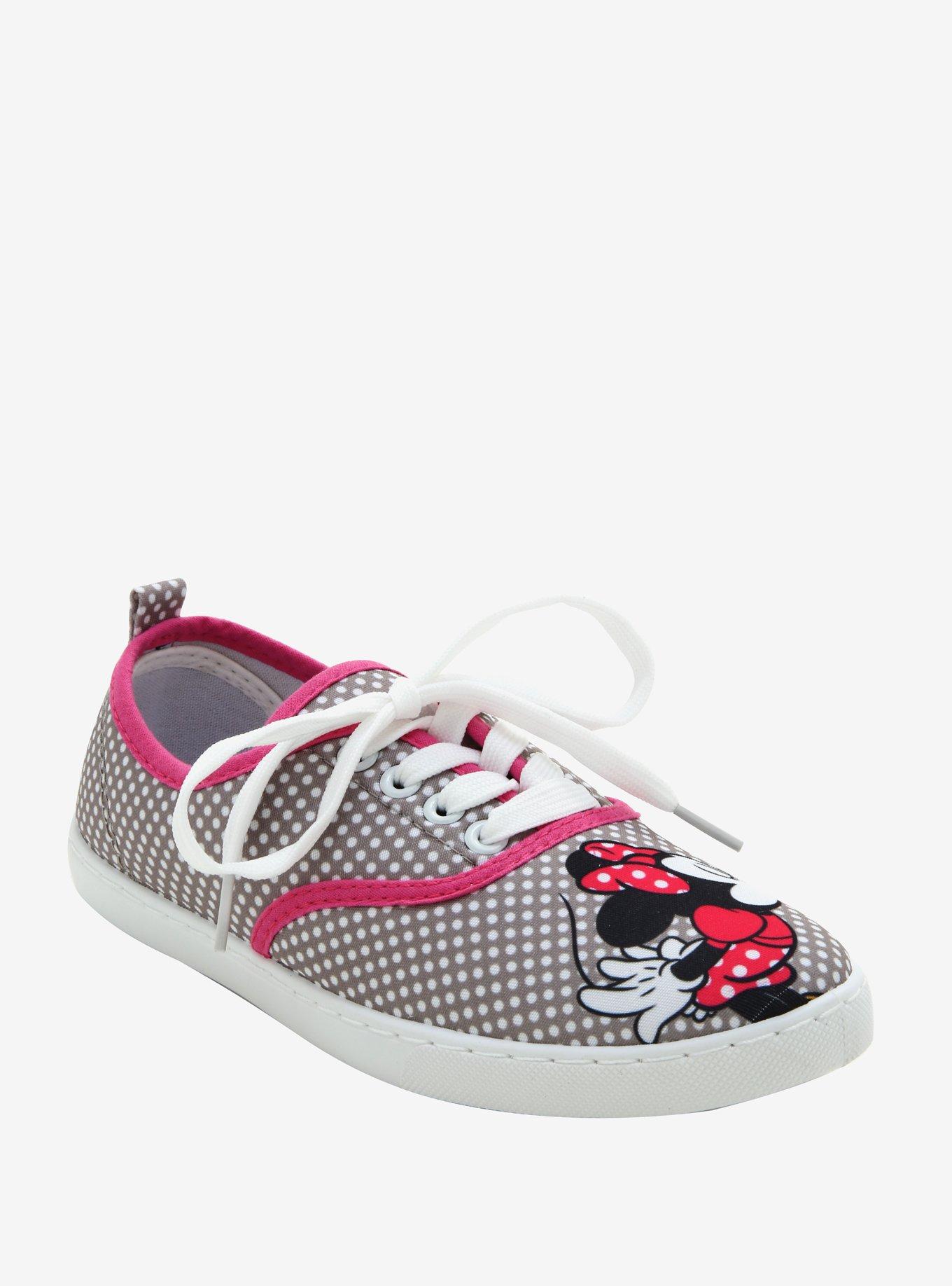 Disney Mickey Mouse & Minnie Mouse Kissing Lace-Up Sneakers, POLKA DOT, alternate