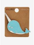 Narwhal Glitter Enamel Pin - BoxLunch Exclusive, , alternate