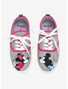 Plus Size Disney Mickey Mouse & Minnie Mouse Kissing Lace-Up Sneakers, , hi-res