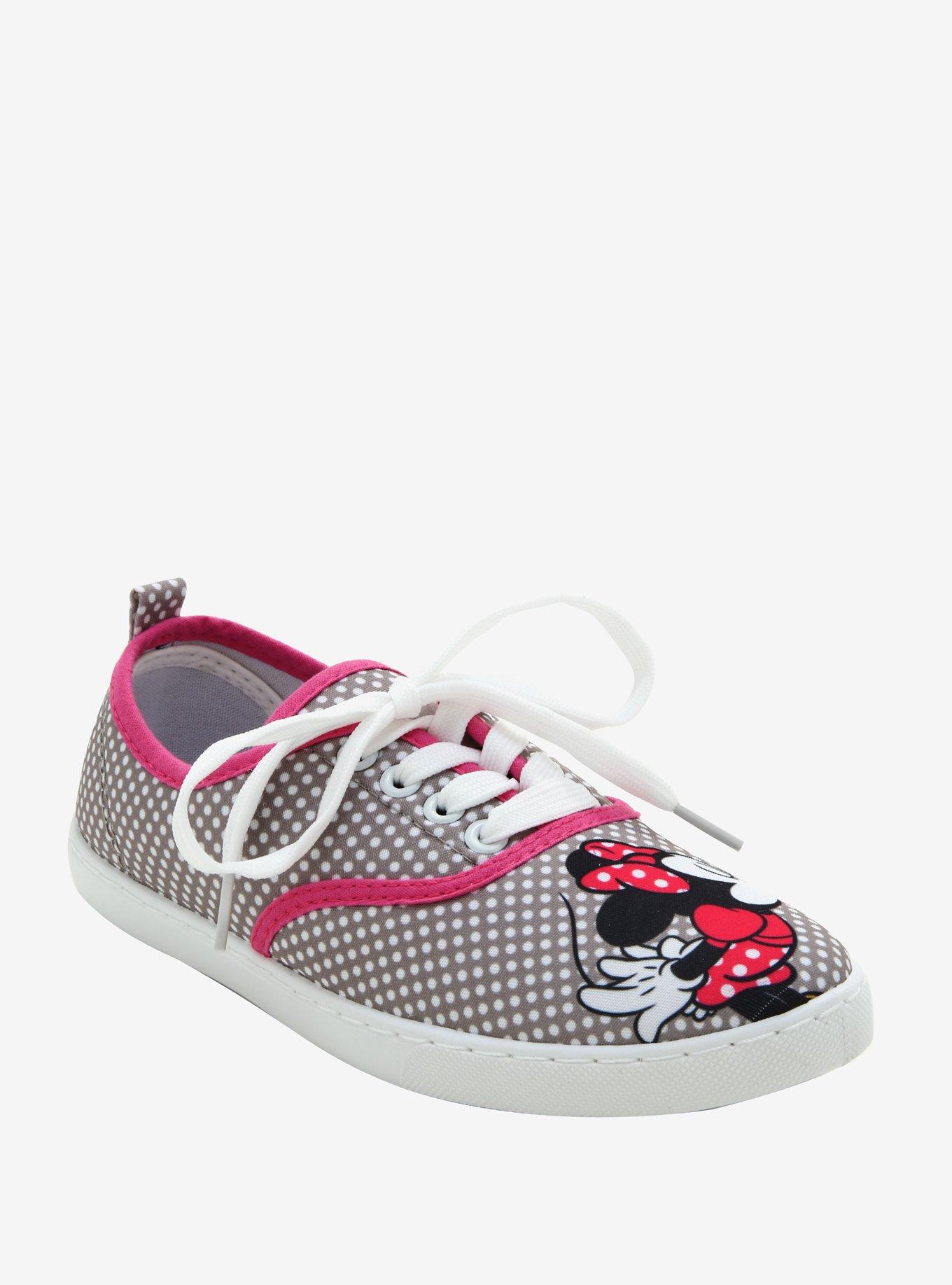 Disney Mickey Mouse & Minnie Mouse Kissing Lace-Up Sneakers, , alternate