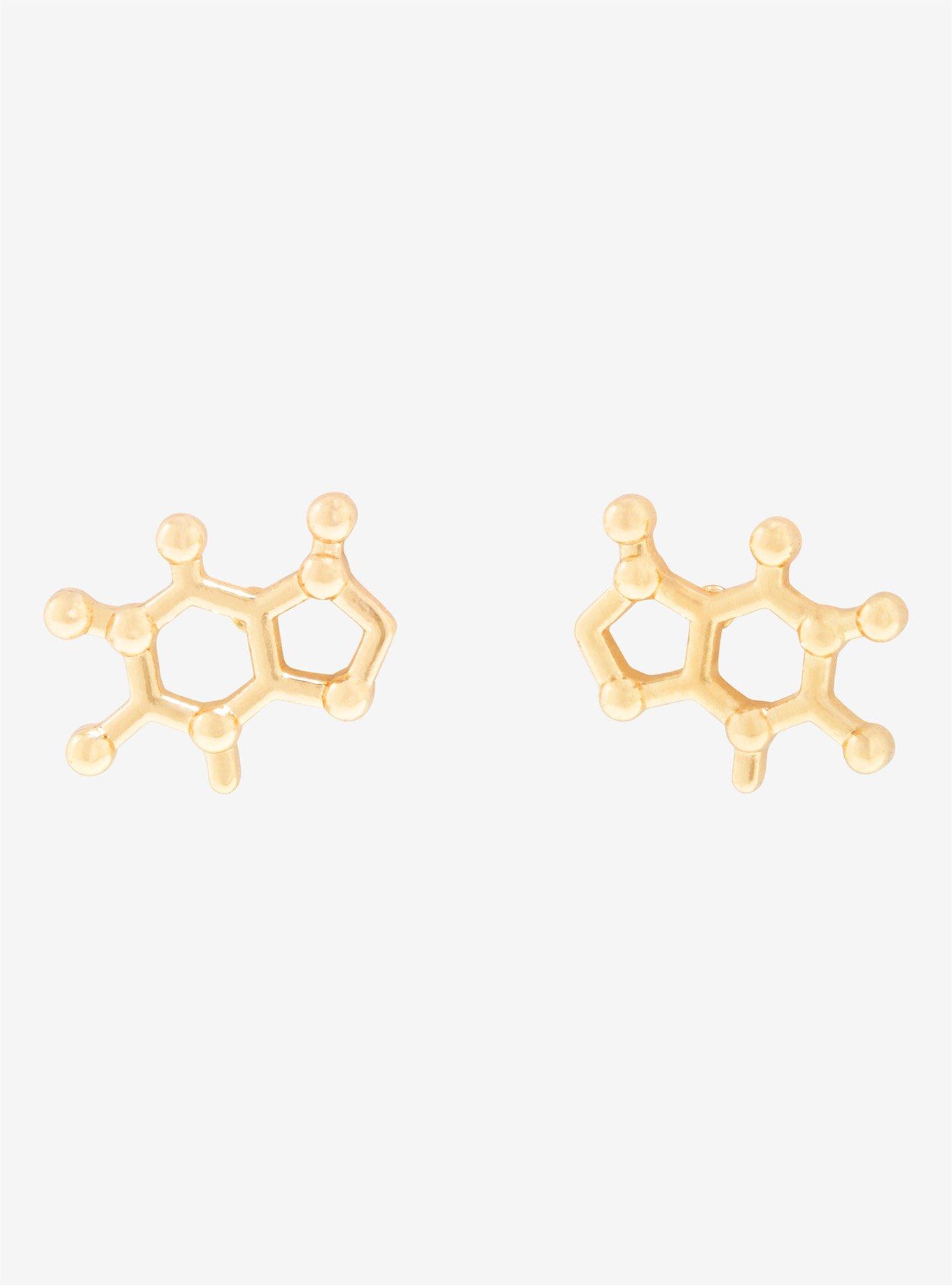 Caffeine Molecular Structure Earrings - BoxLunch Exclusive, , alternate
