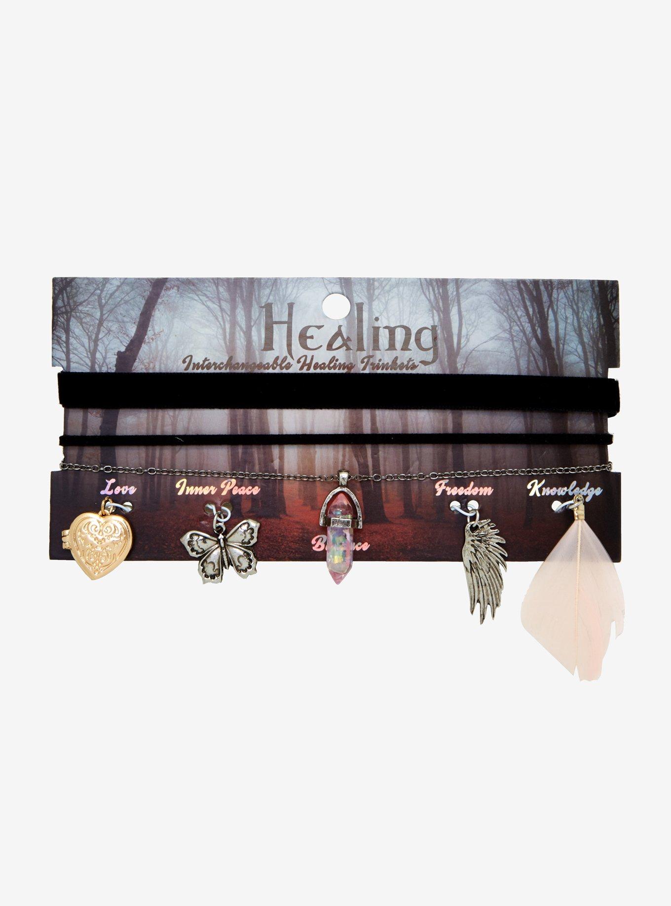 Healing Locket Butterfly Choker Set, , alternate