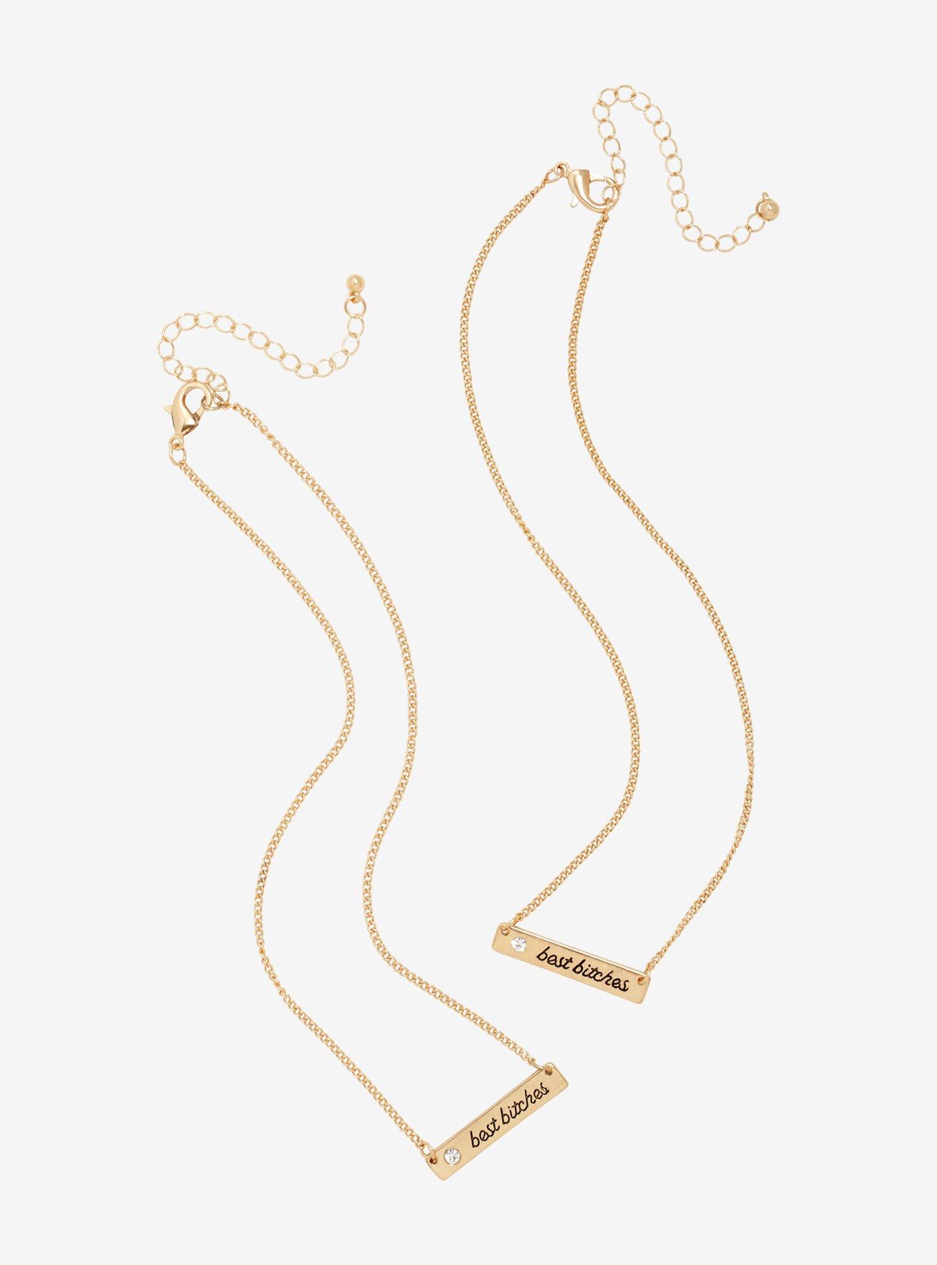 Best Bitches Best Friend Nameplate Necklace Set, , alternate