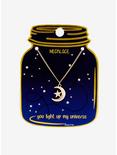 Light Up My Life Crescent Moon Star Necklace, , alternate