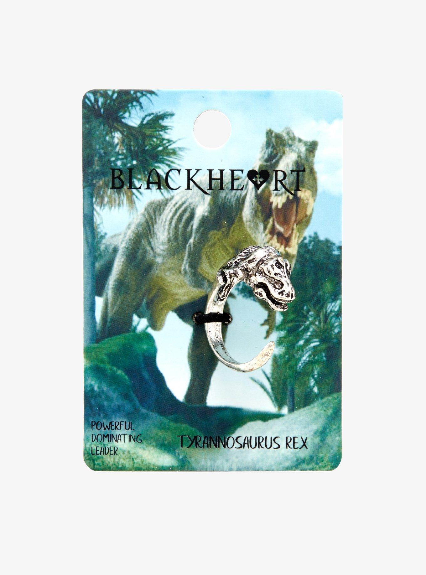 Blackheart Dinosaur T-Rex Wrap Ring, , alternate