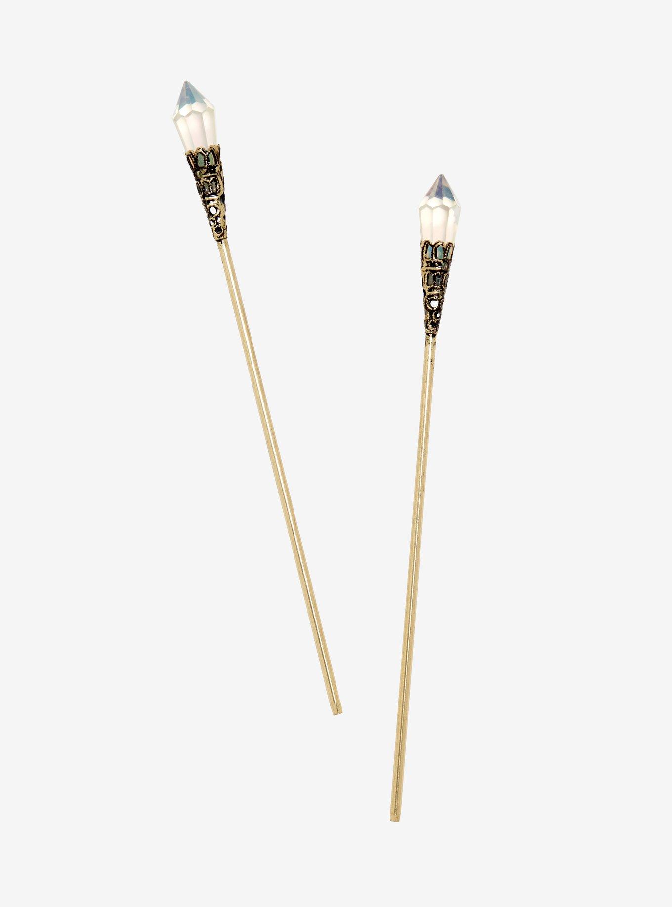 Crystal Wand Hair Pin Set, , alternate