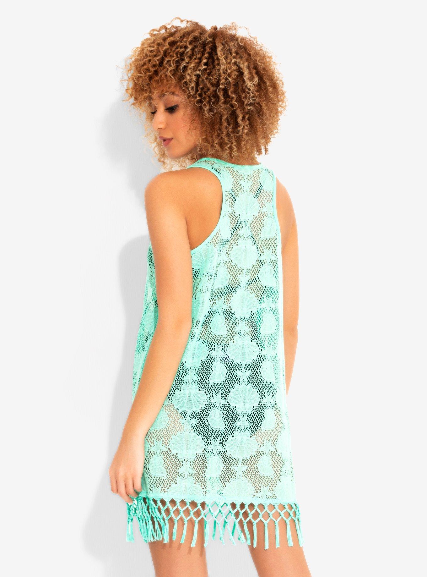 Disney The Little Mermaid Mint Swim Cover Up, TEAL, alternate