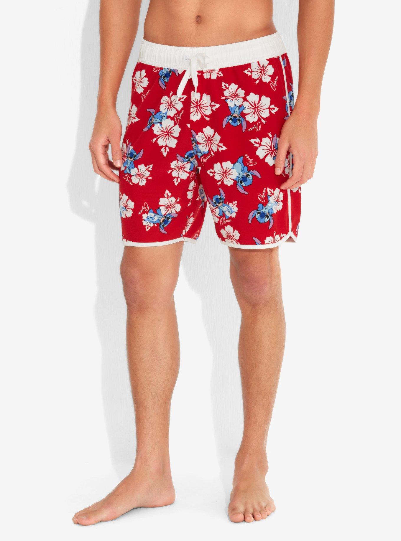 Disney Lilo & Stitch Swim Trunks, RED, alternate