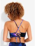 Galaxy Purple Lattice Reversible Swim Top, GALAXY, alternate