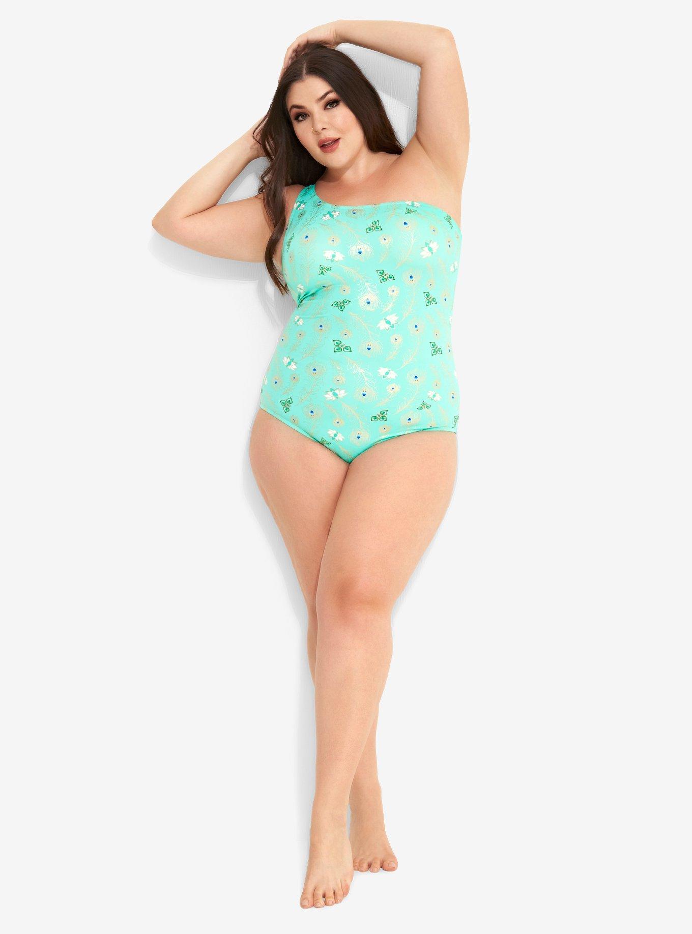 Disney Aladdin Jasmine Peacock Swimsuit Plus Size, , alternate