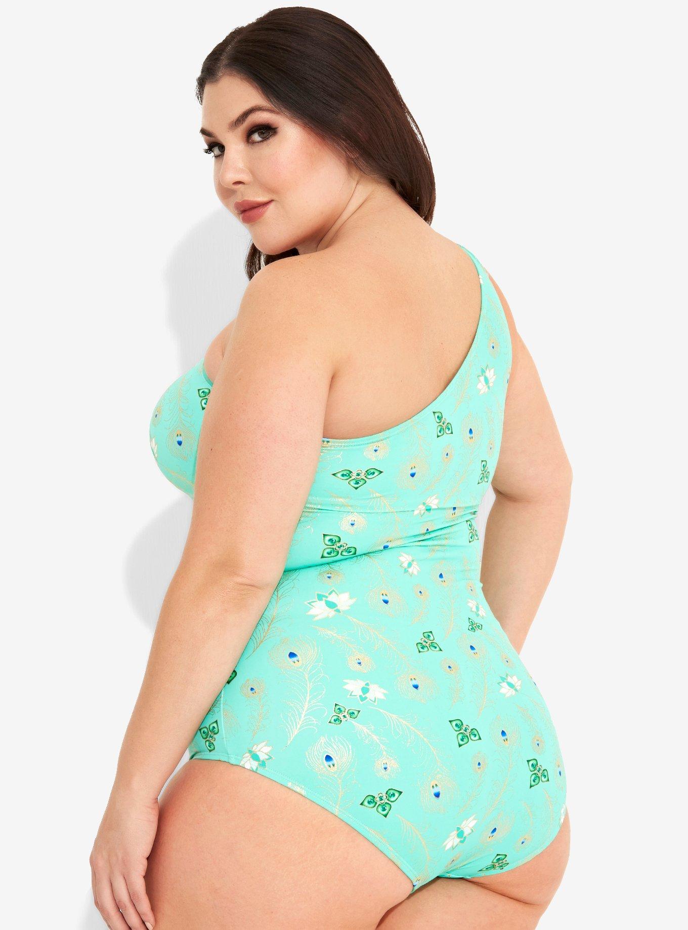 Disney Aladdin Jasmine Peacock Swimsuit Plus Size, , alternate