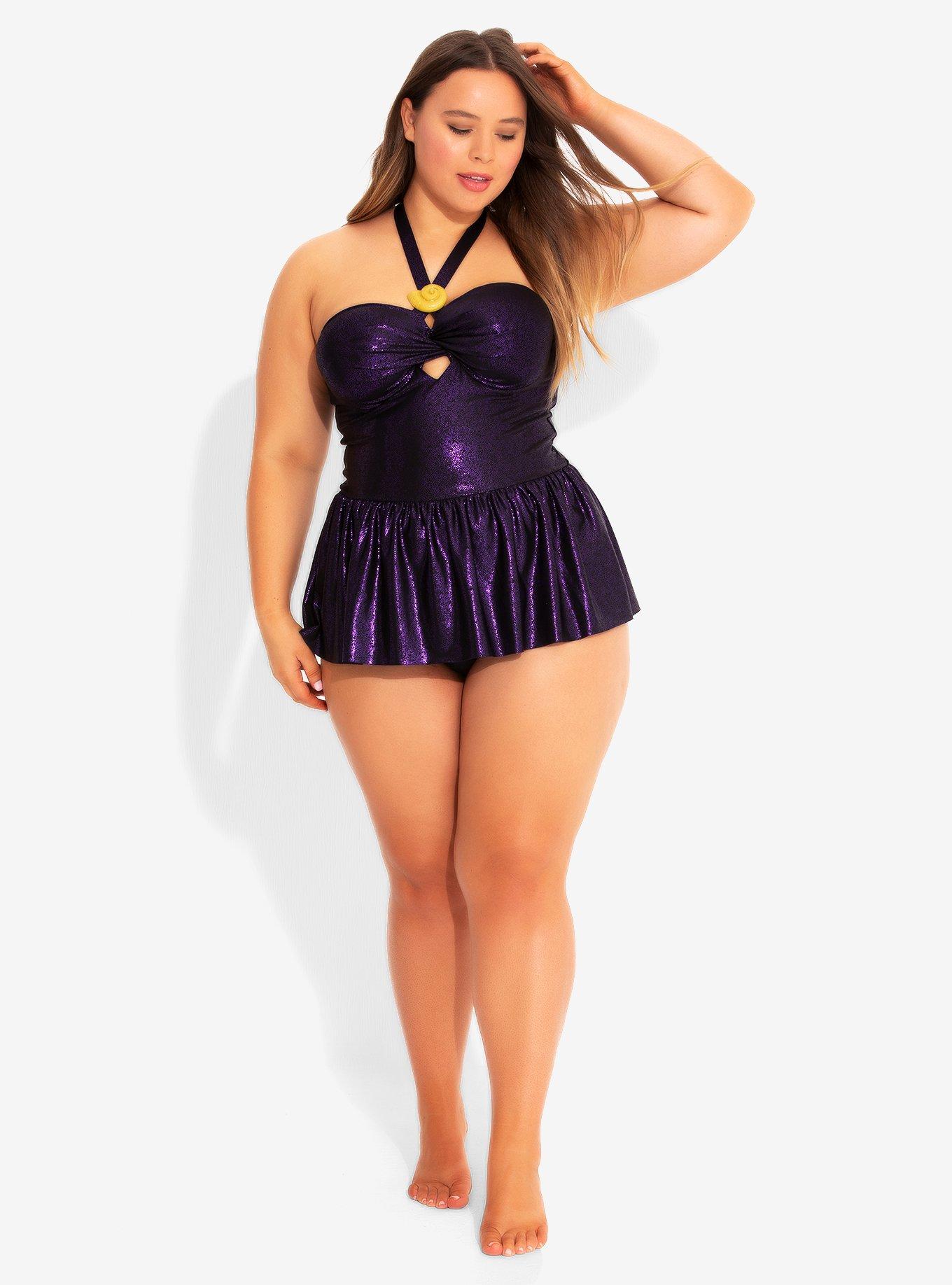 Disney The Little Mermaid Ursula Swimsuit Plus Size, BLACK, alternate